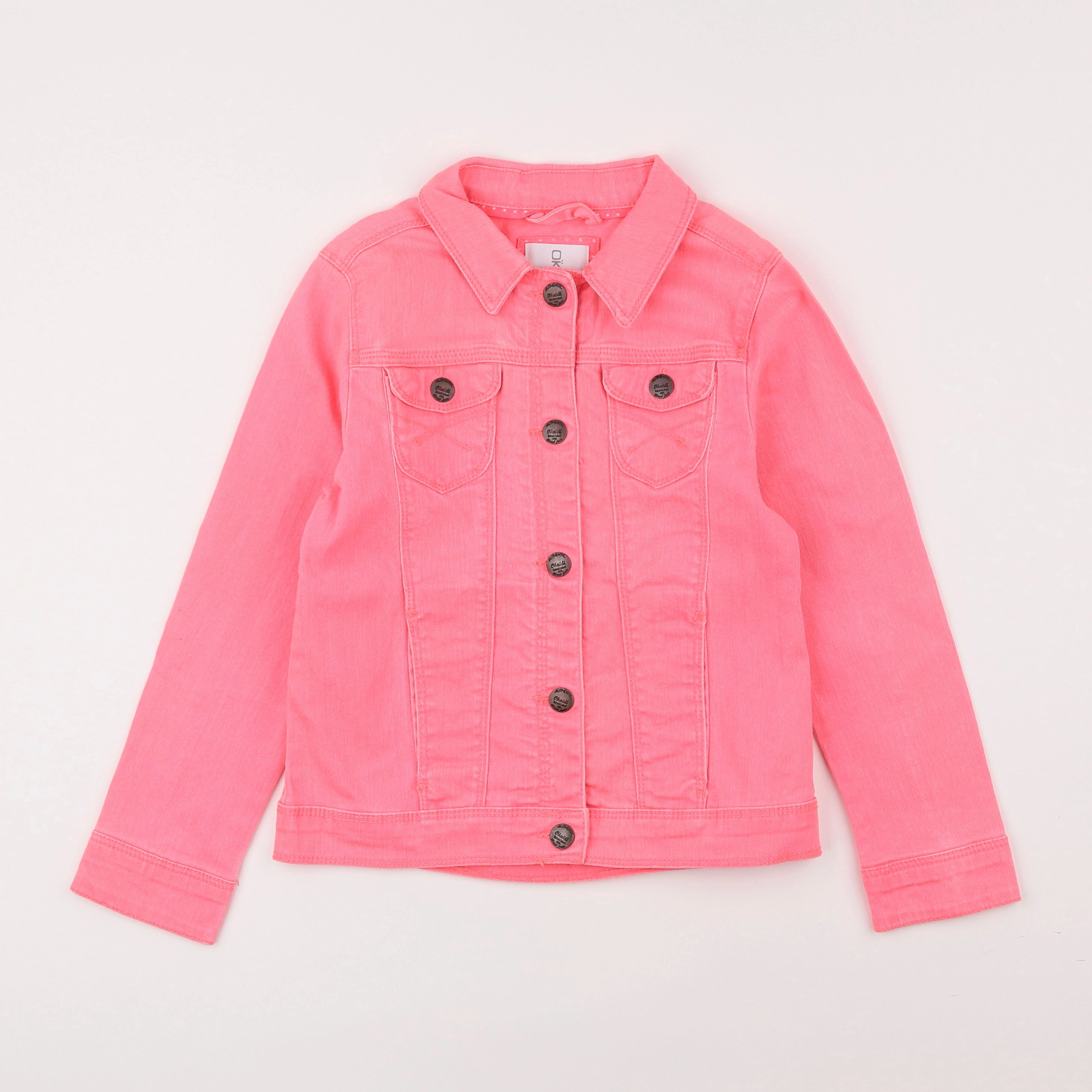 Okaidi - veste rose fluo - 8/10 ans