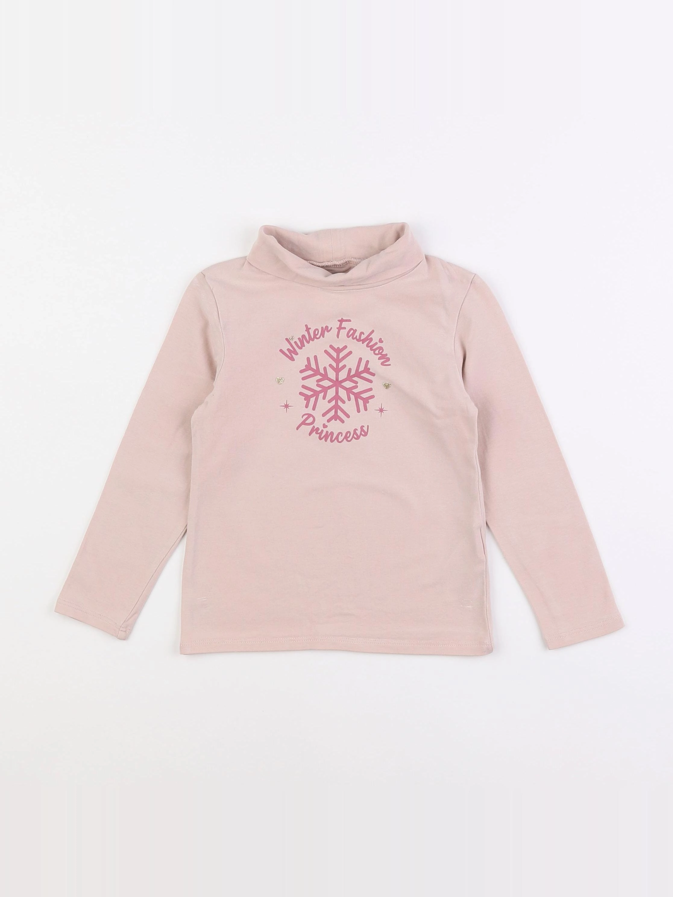 Vertbaudet - sous-pull rose - 4 ans