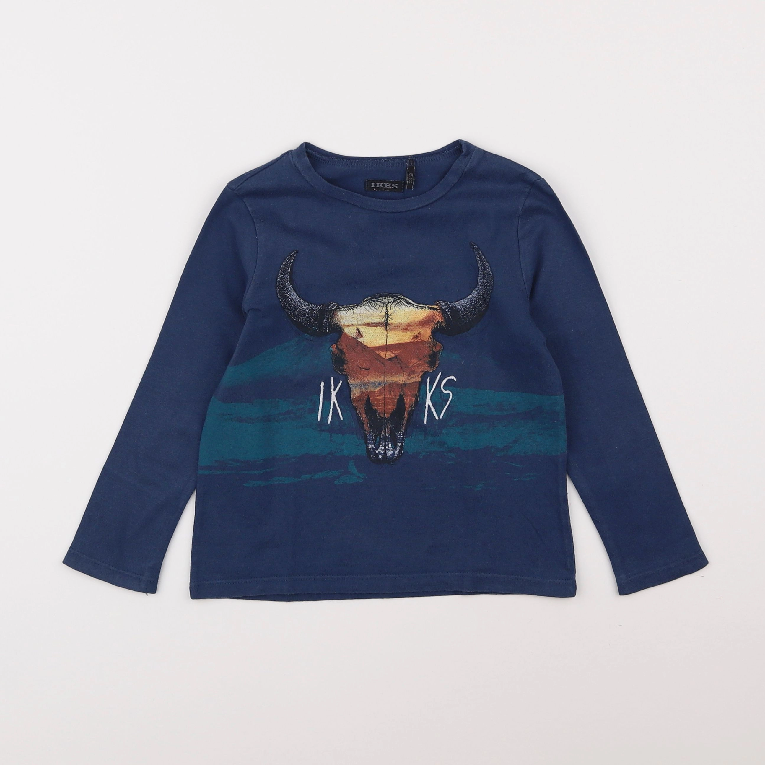 IKKS - tee-shirt bleu - 3 ans