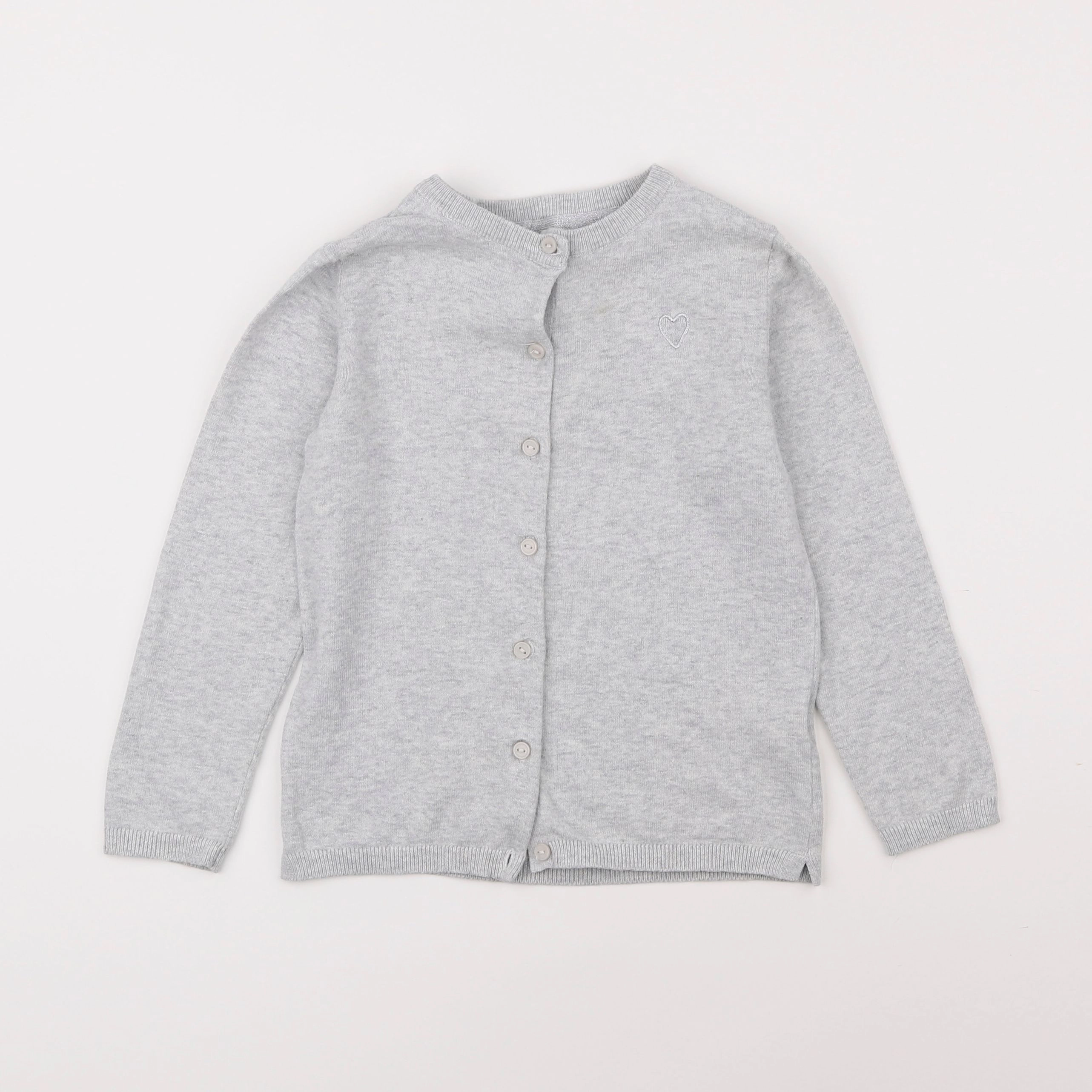 Vertbaudet - gilet gris - 6 ans