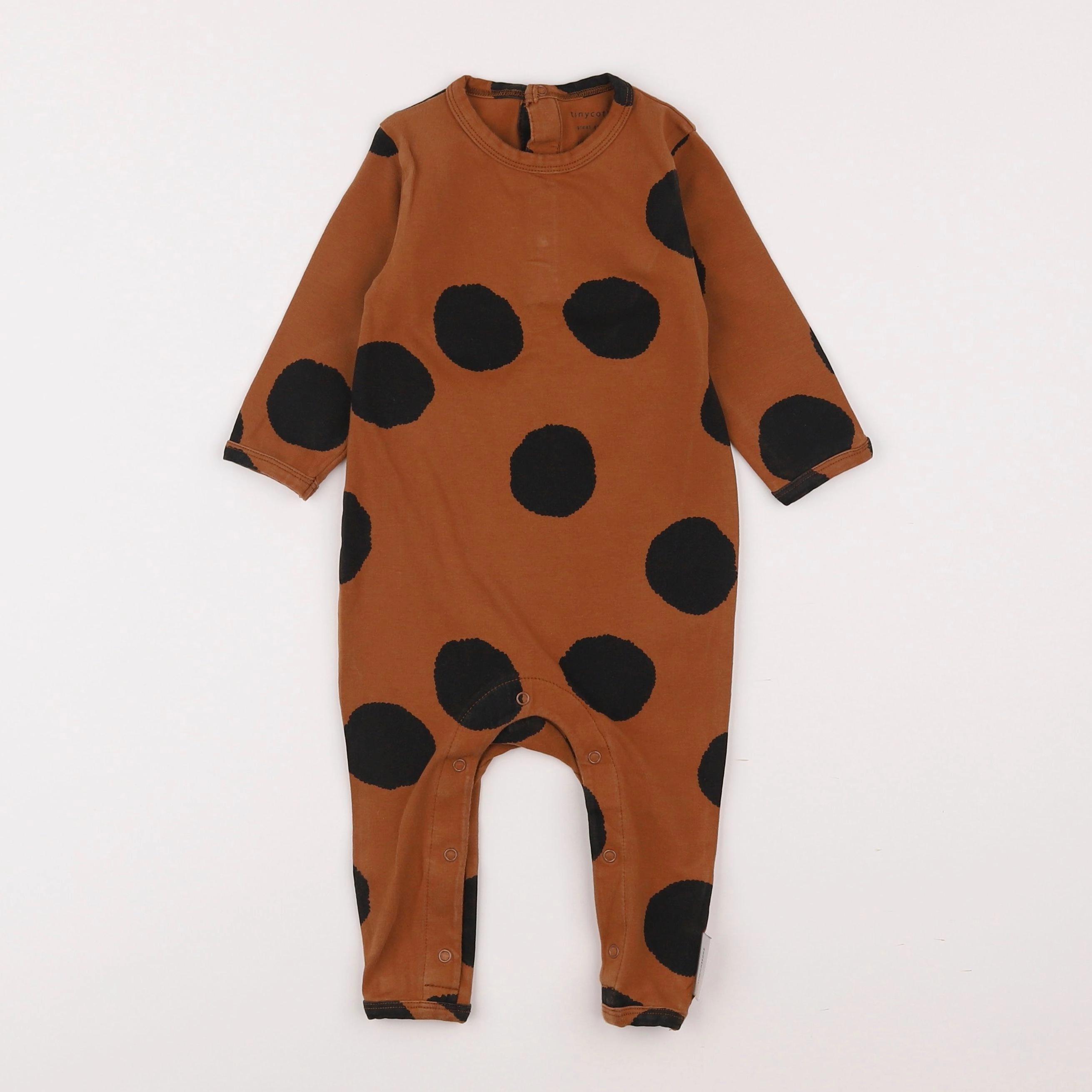 Tiny Cottons - pyjama coton marron - 6/12 mois