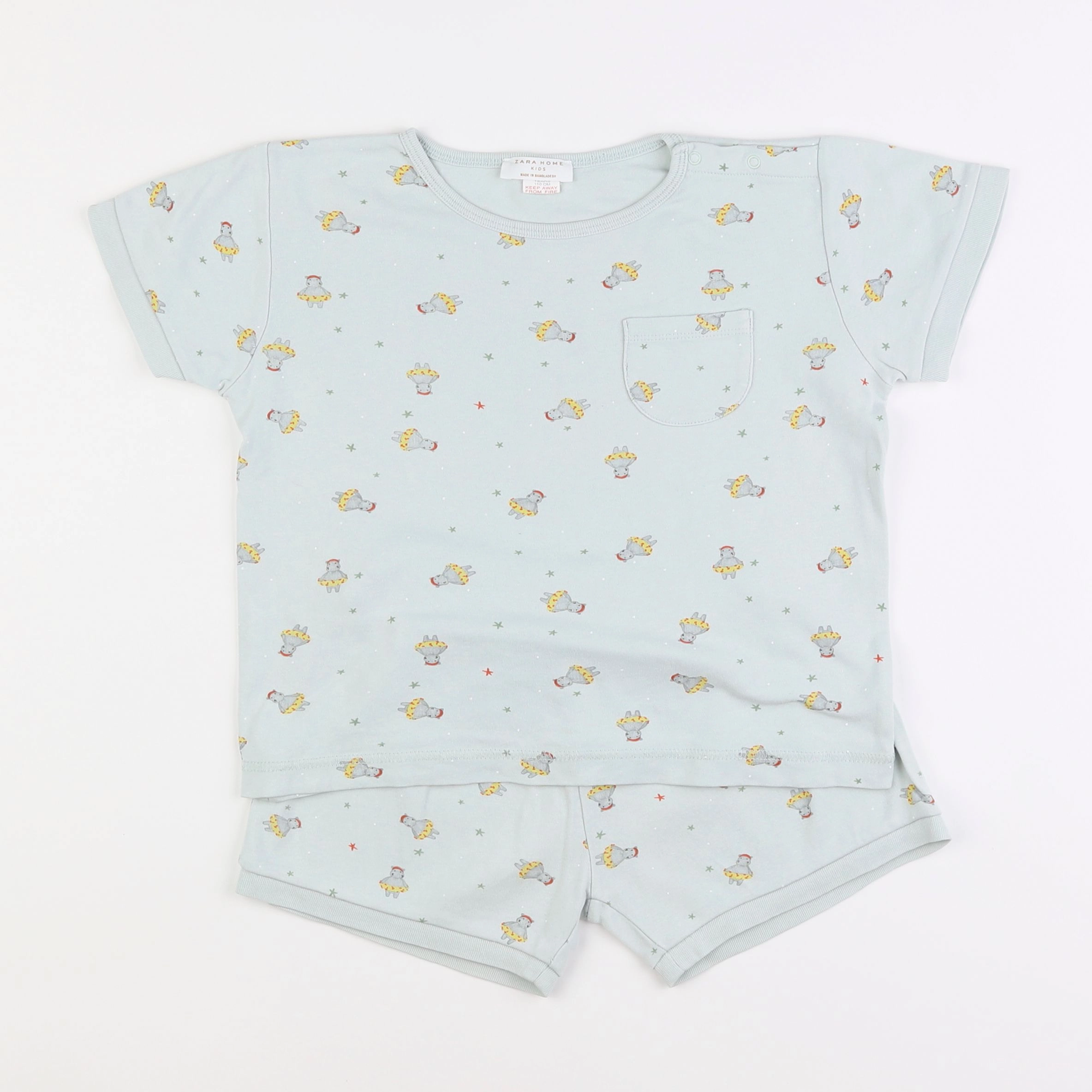 Zara - pyjama coton bleu - 4/5 ans