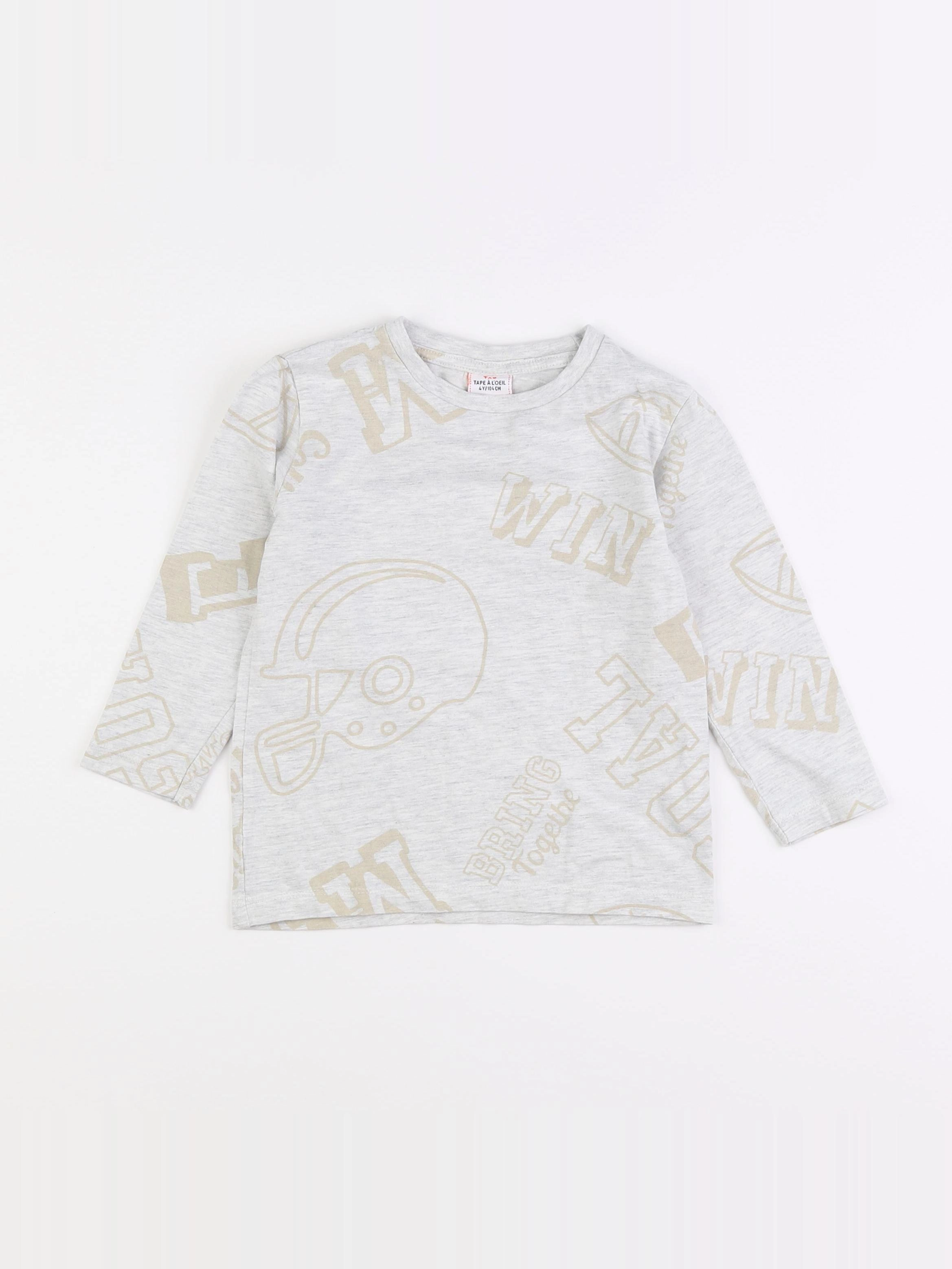 Tape à l'oeil - tee-shirt gris - 4 ans