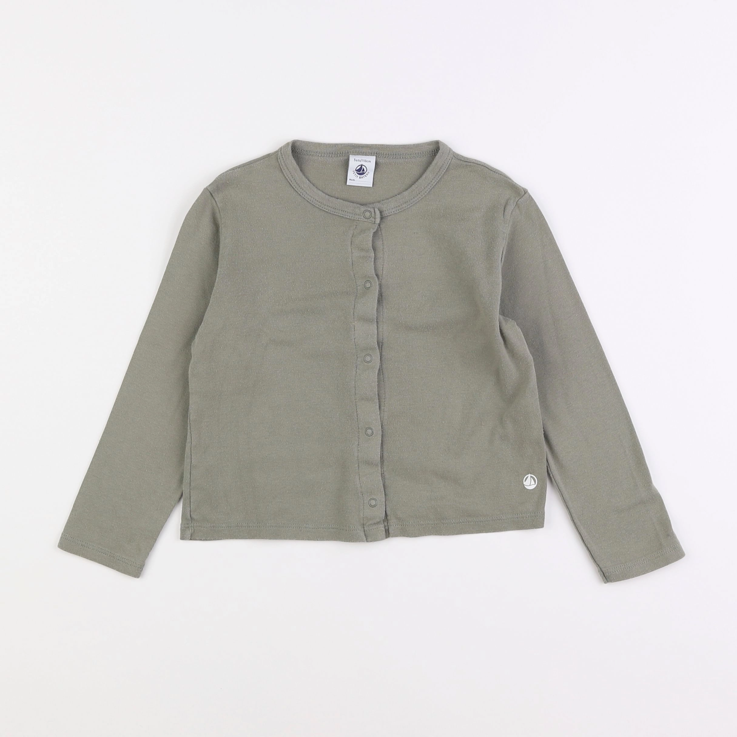 Petit Bateau - sweat vert - 5 ans