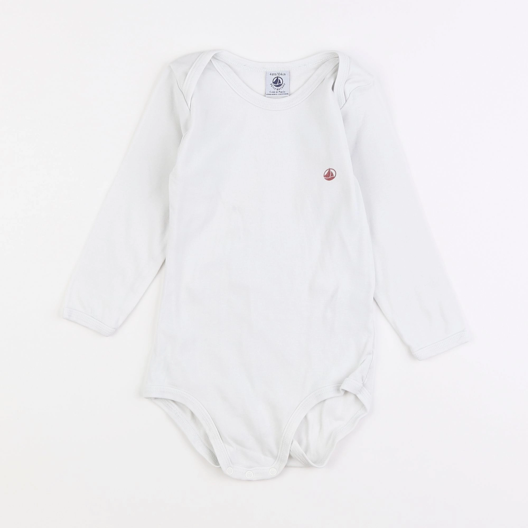 Petit Bateau - body blanc - 4 ans