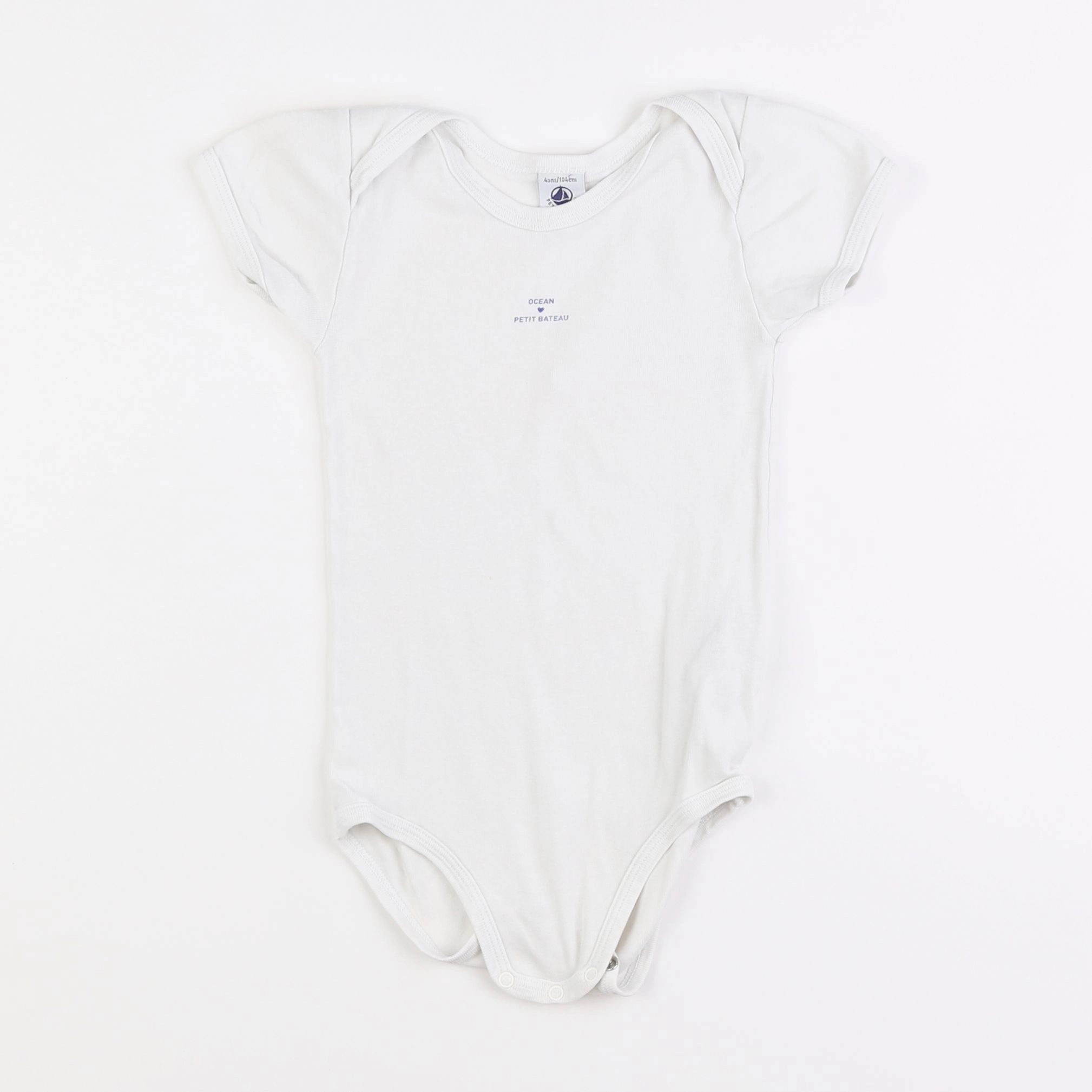 Petit Bateau - body blanc - 4 ans