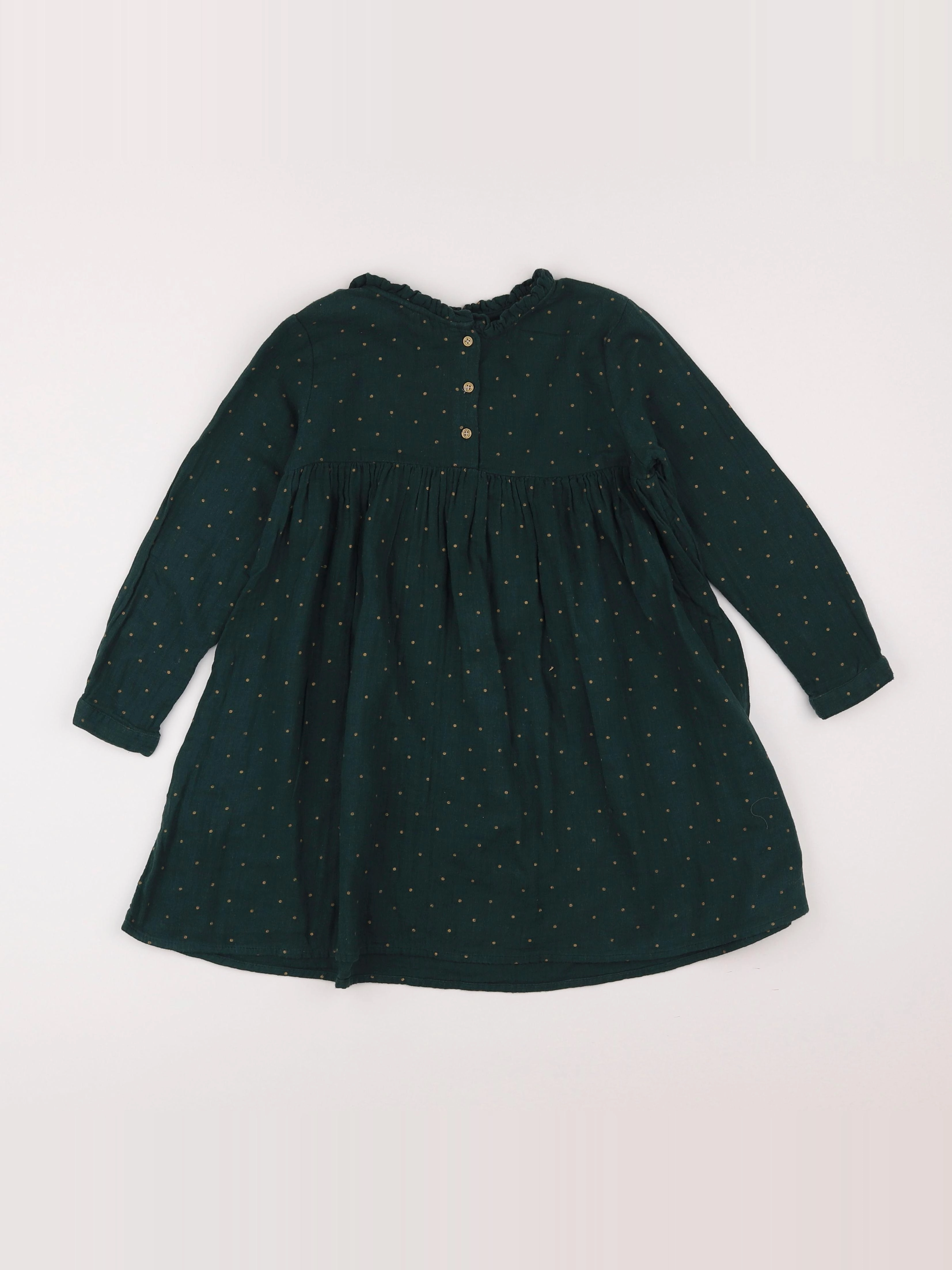 Vertbaudet - robe vert - 6 ans