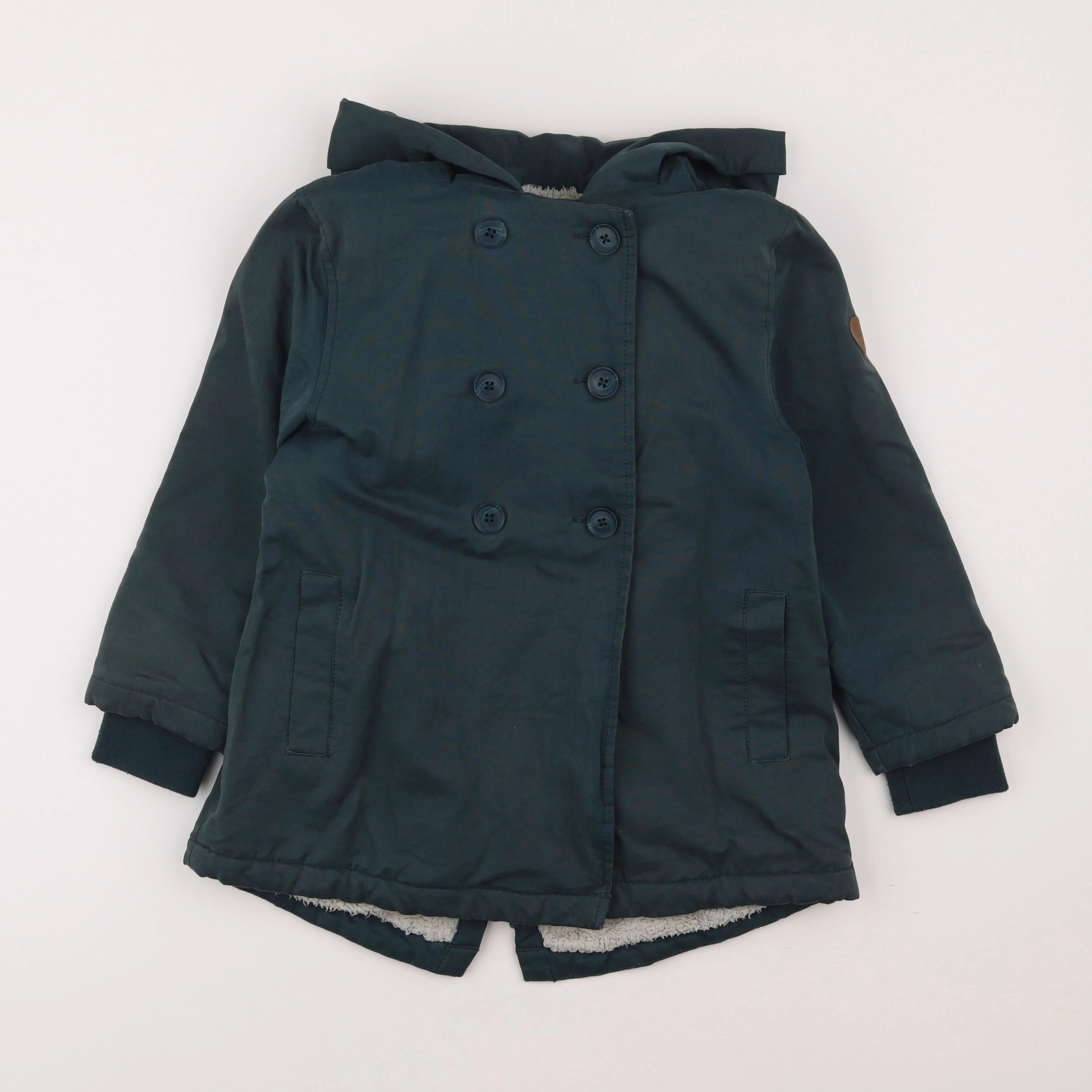 Vertbaudet - parka vert - 6 ans