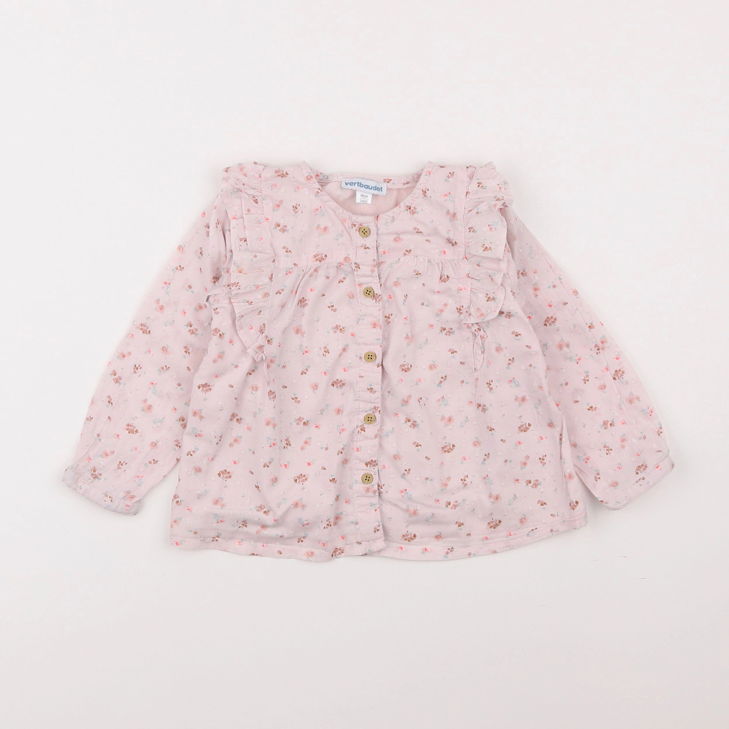 Vertbaudet - blouse rose - 2 ans