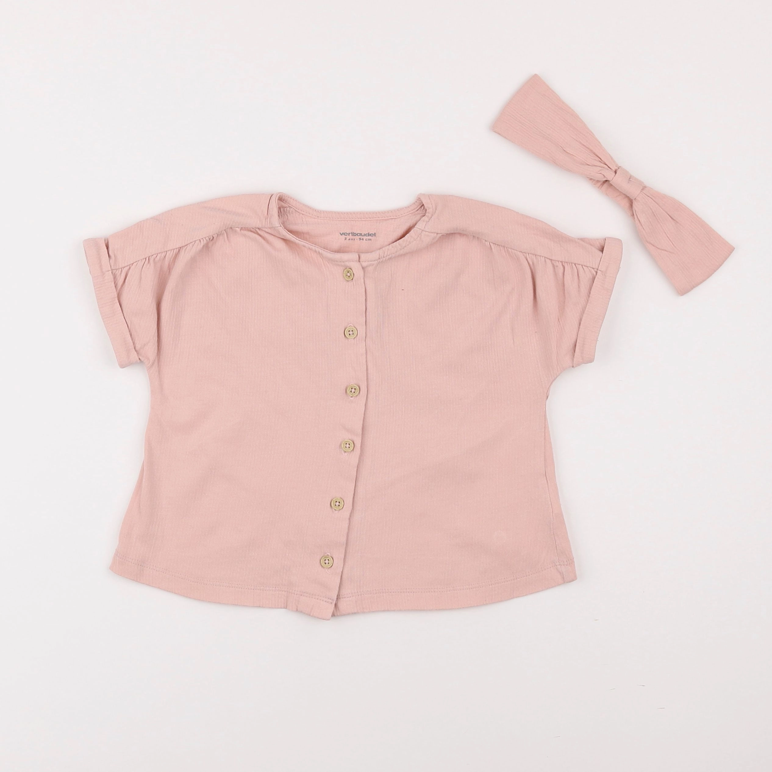 Vertbaudet - ensemble rose - 3 ans