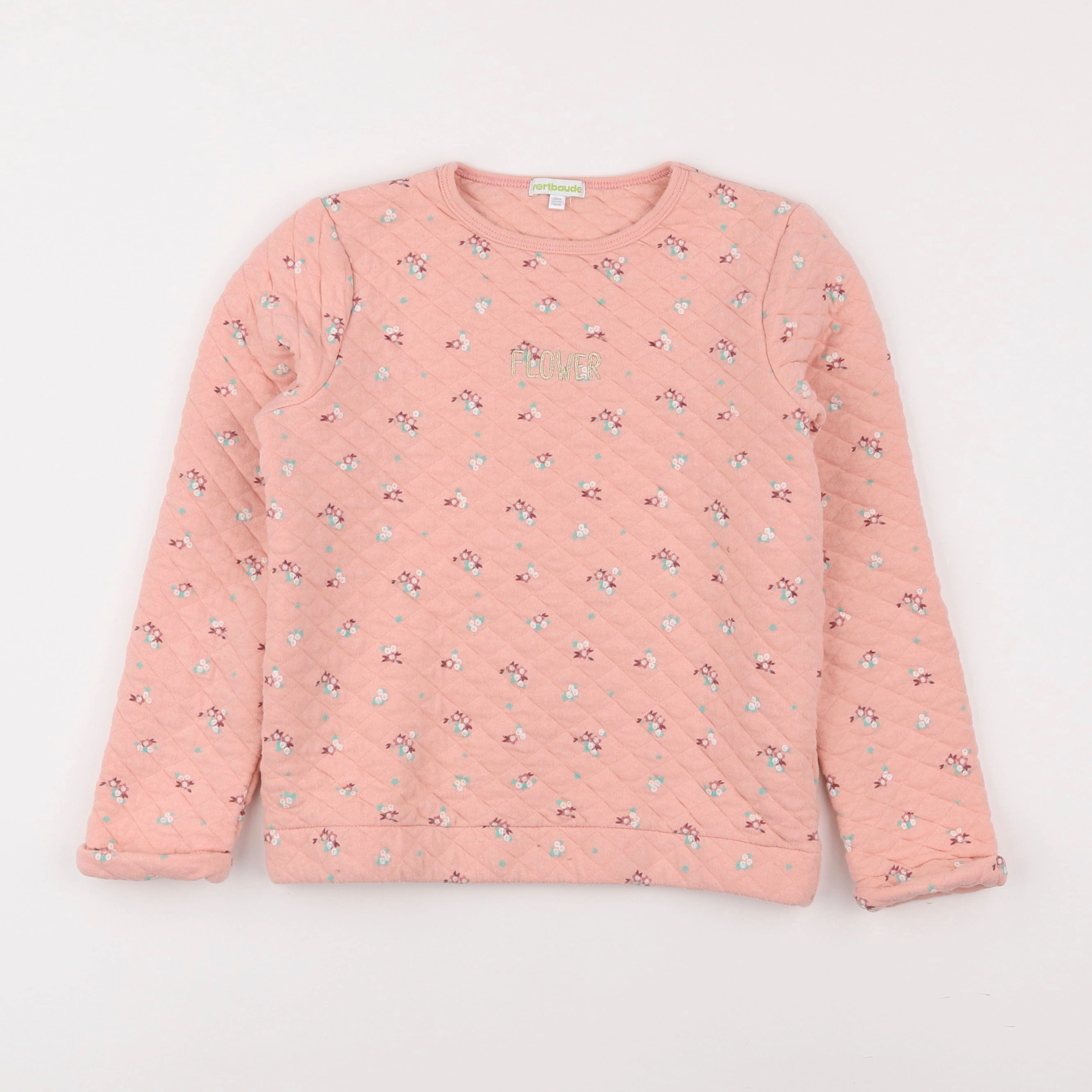 Vertbaudet - sweat rose - 10 ans