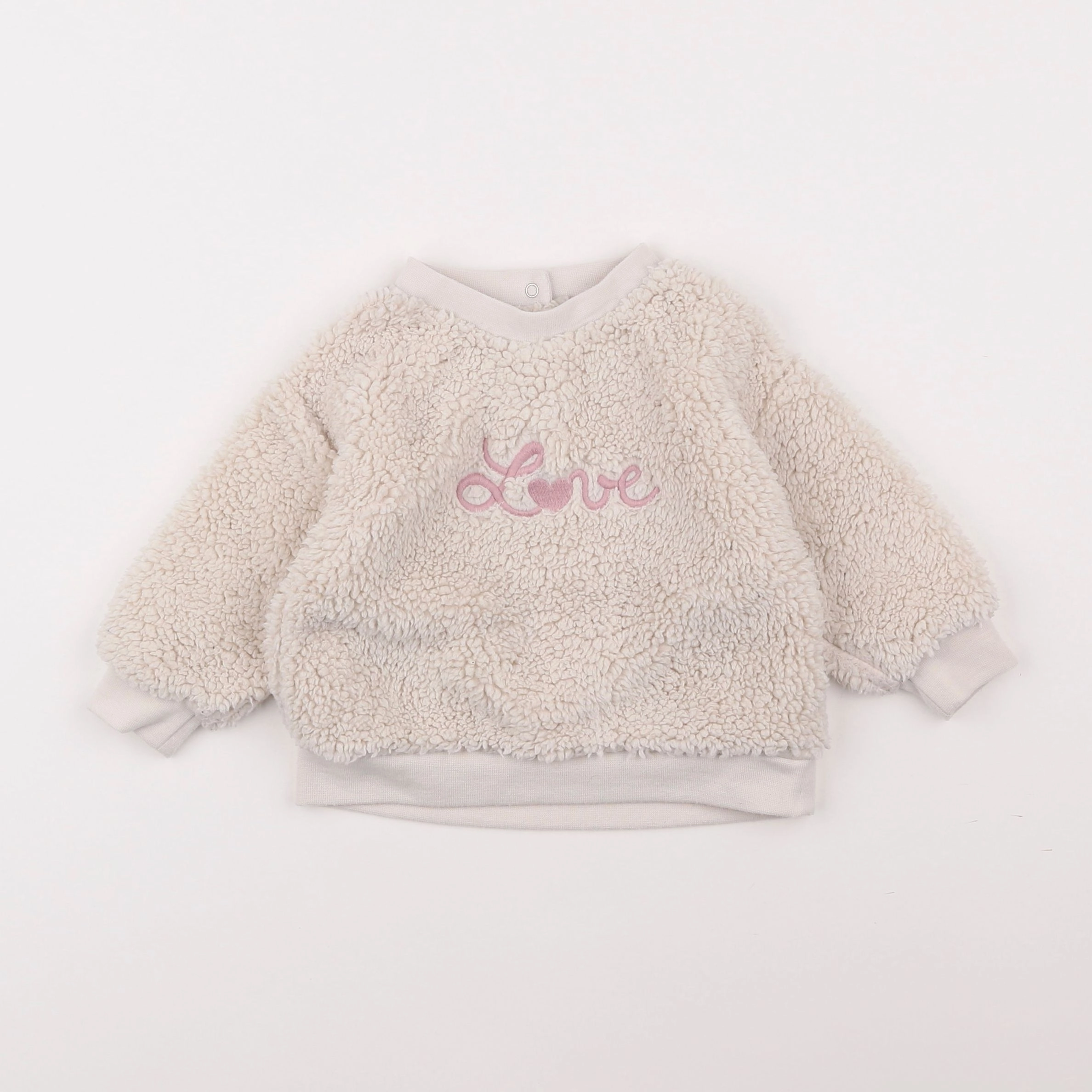 Vertbaudet - sweat beige - 18 mois