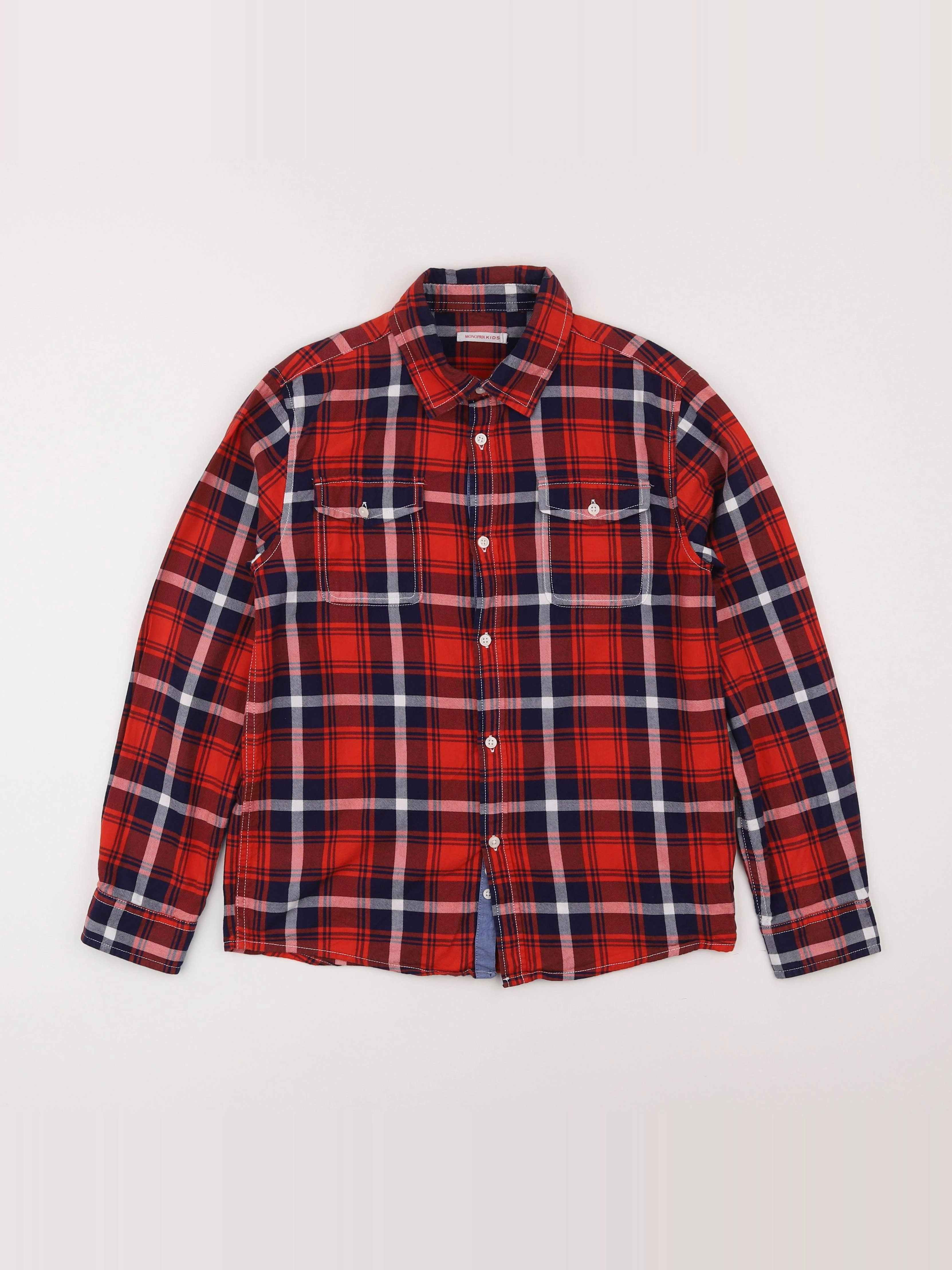 Monoprix - chemise rouge - 12 ans