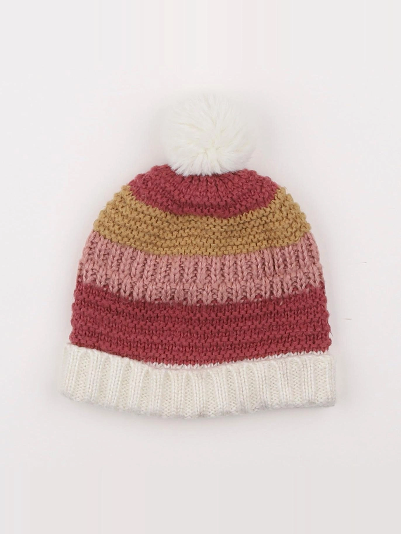 Vertbaudet - bonnet multicolore - 8/10 ans