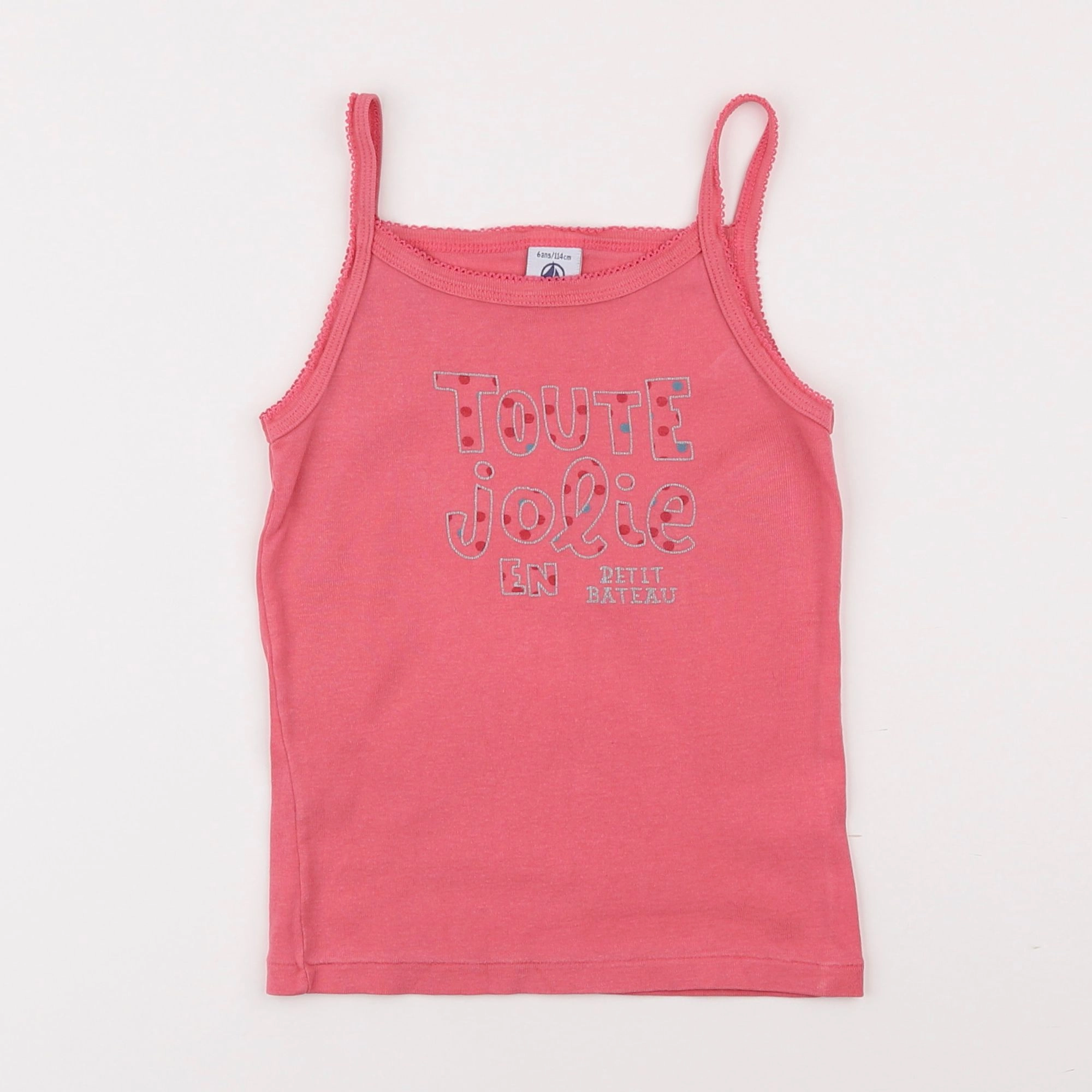 Petit Bateau - maillot de corps rose - 6 ans