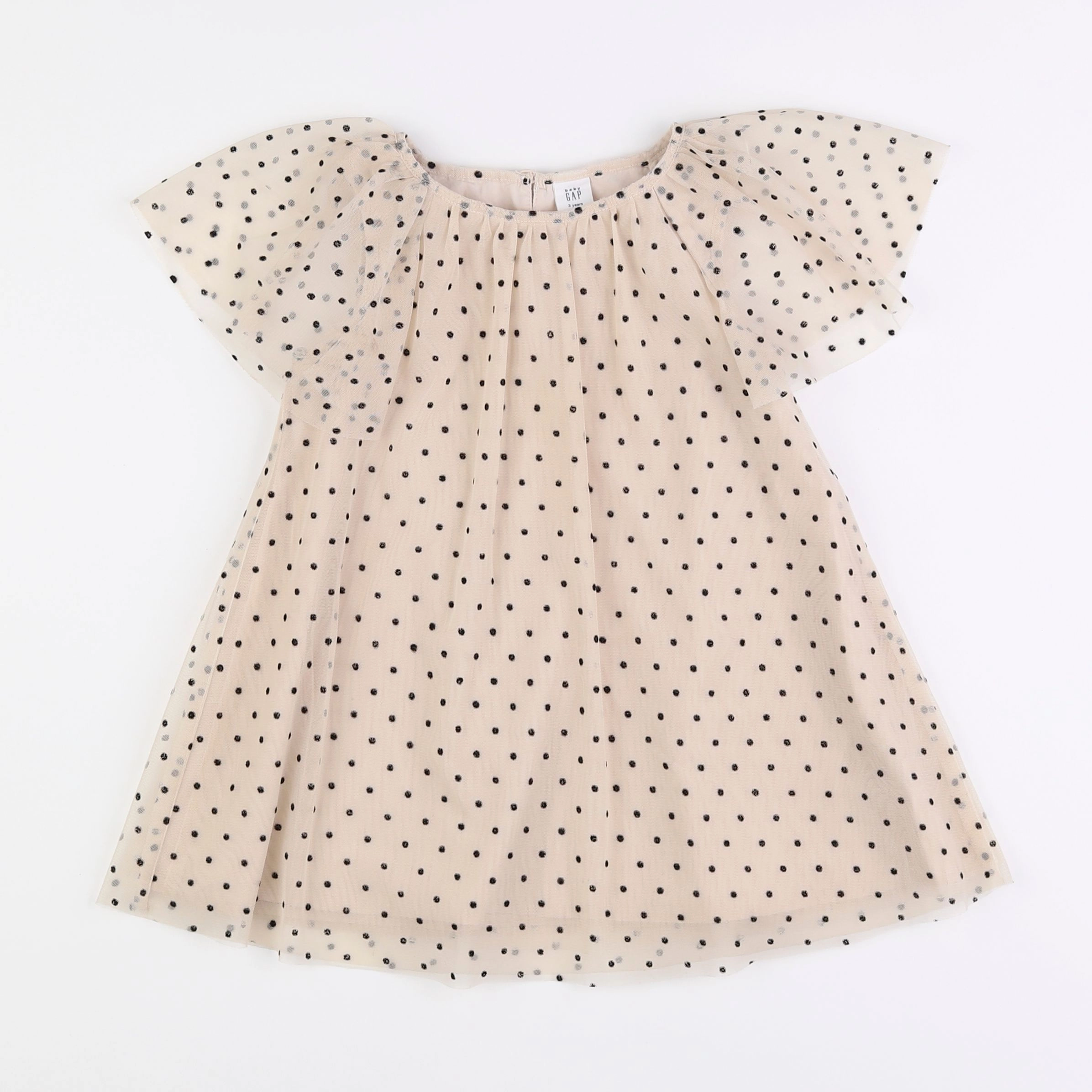 GAP - robe beige, noir - 3 ans