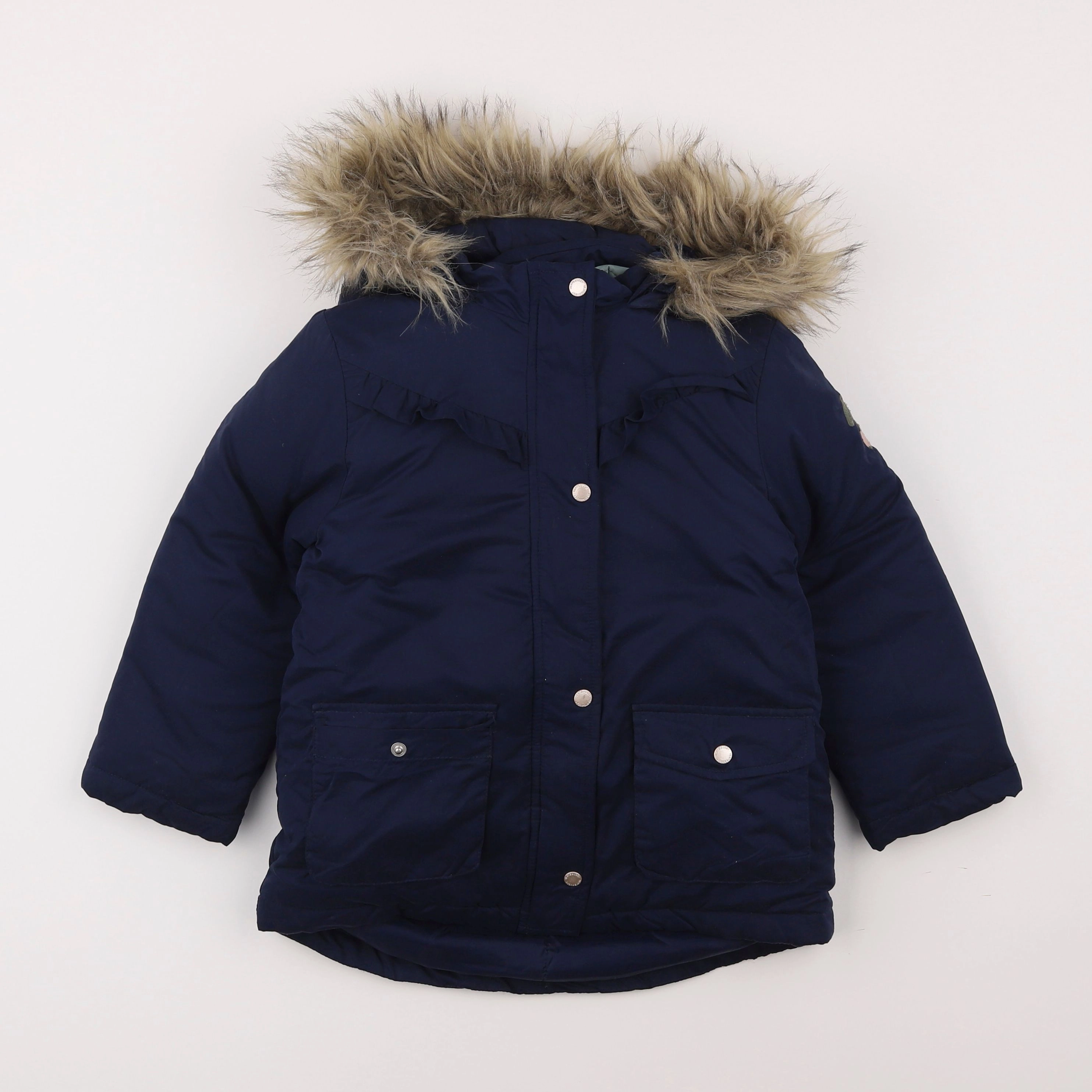 Vertbaudet - manteau doublure amovible bleu - 5 ans