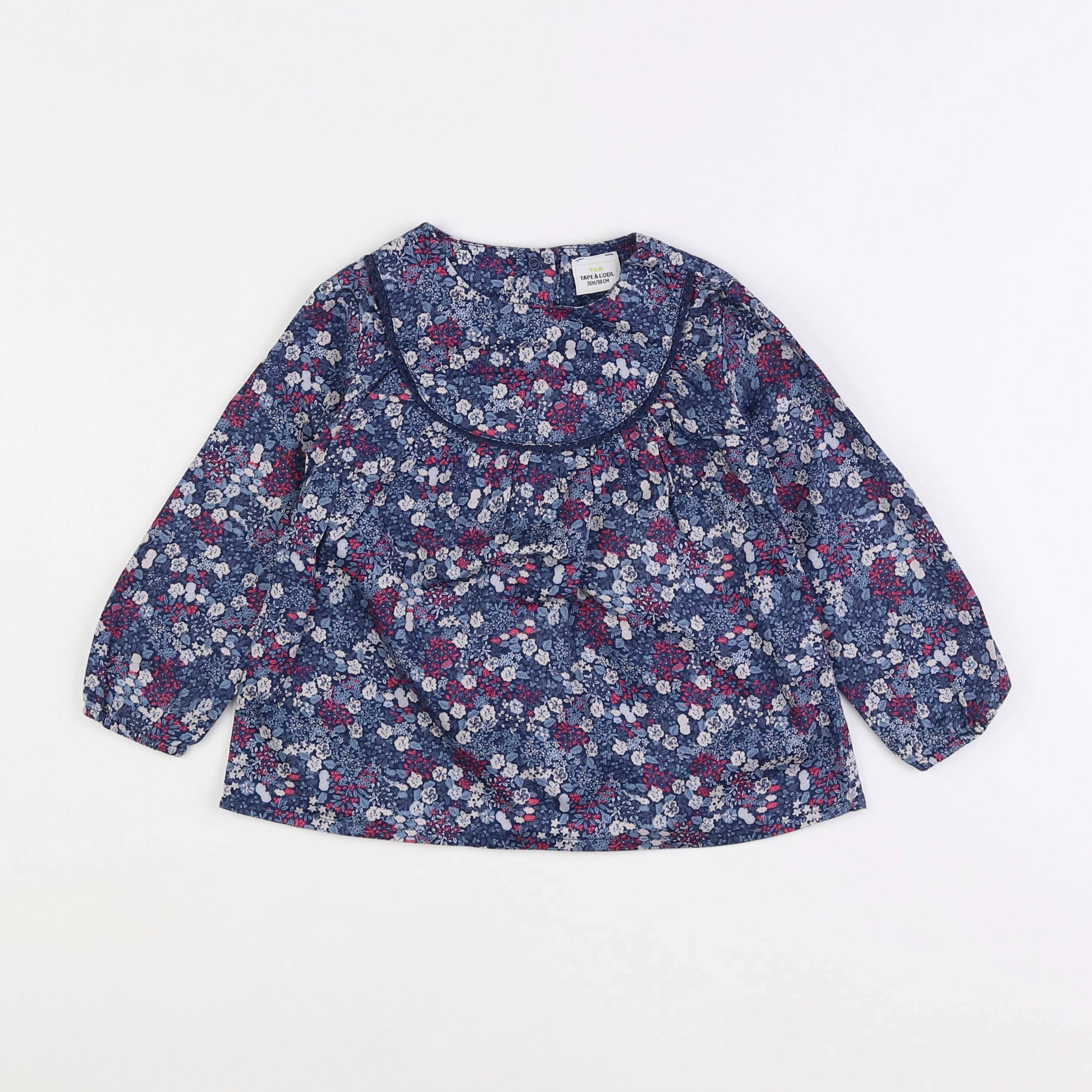Tape à l'oeil - blouse bleu, rose - 3 ans