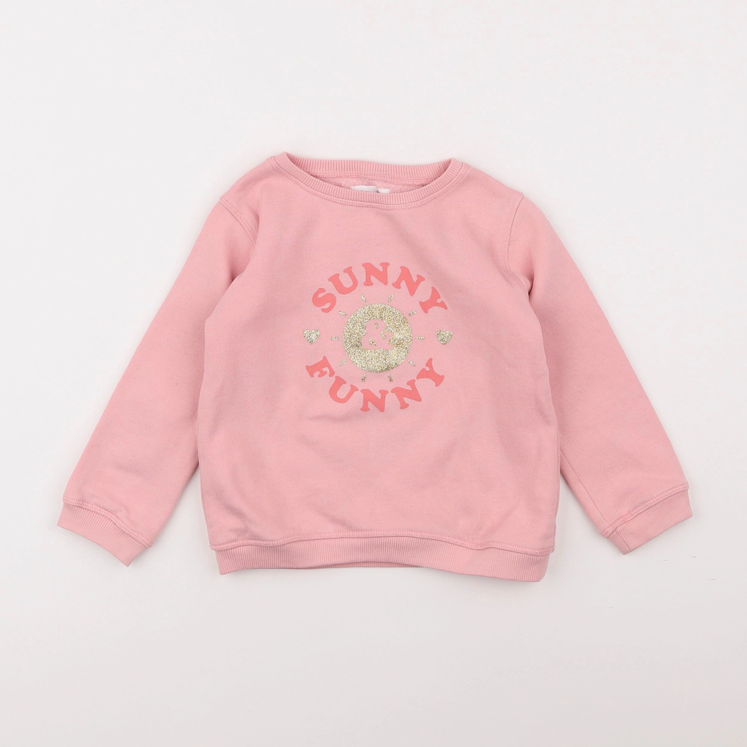 Vertbaudet - sweat rose - 3 ans