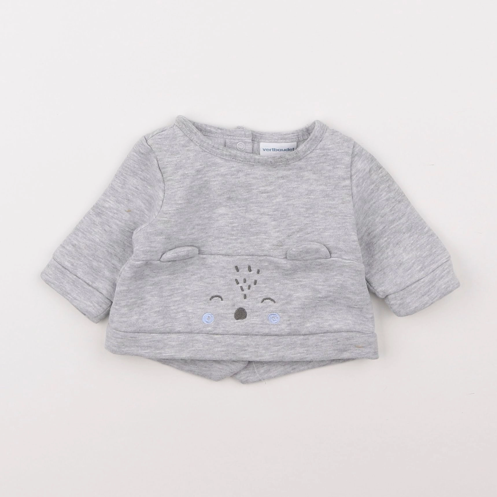 Vertbaudet - sweat gris - 1 mois