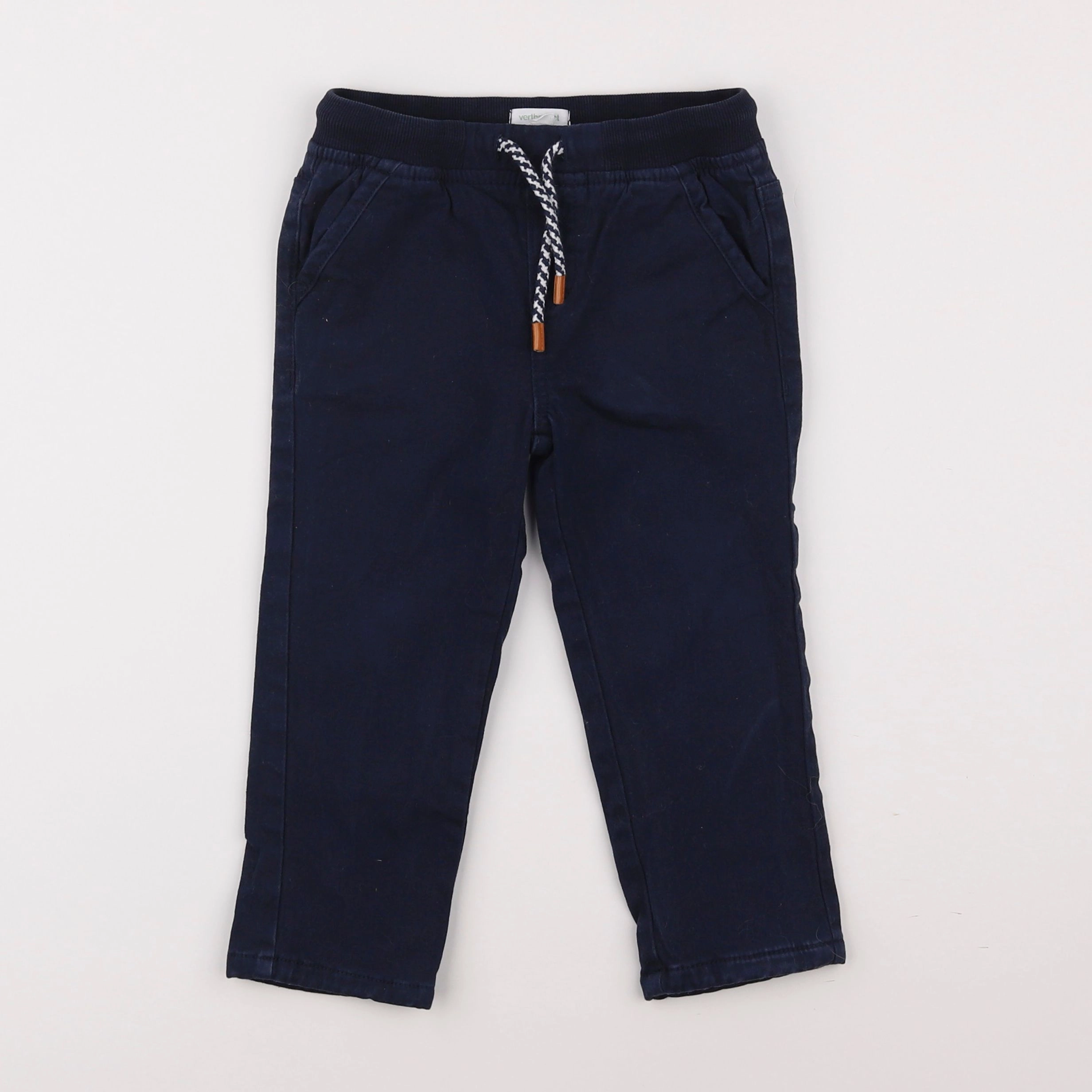 Vertbaudet - pantalon doublé bleu - 3 ans