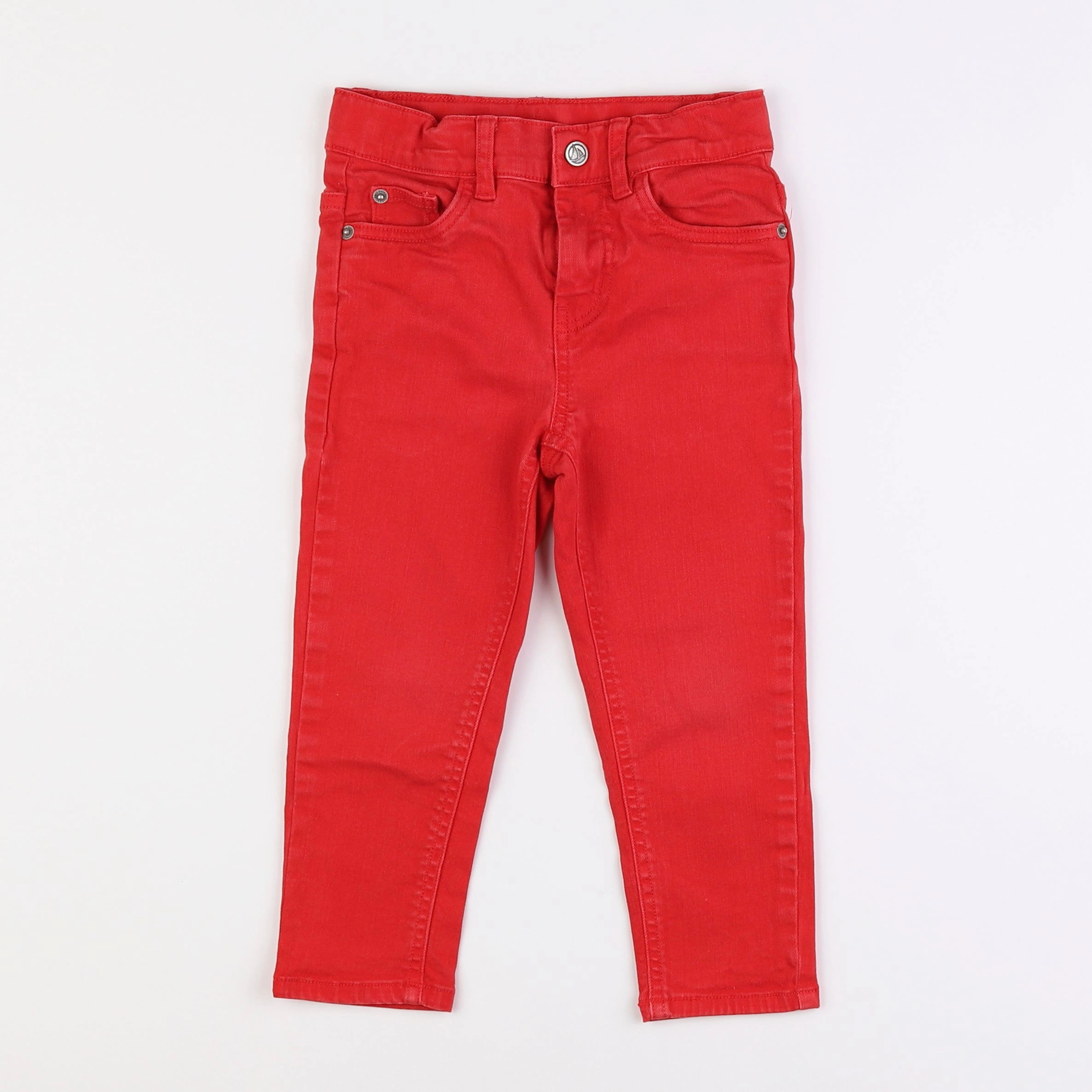 Petit Bateau - jean rouge - 3 ans