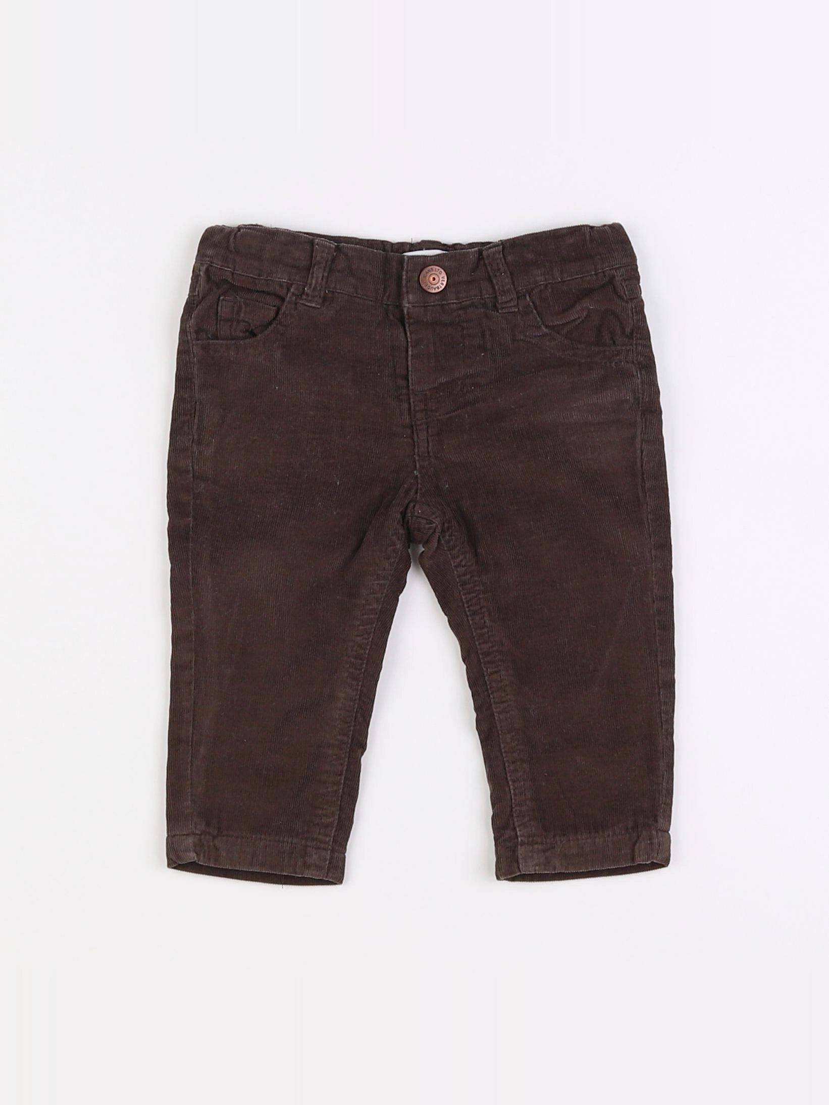 Vertbaudet - pantalon marron - 6 mois