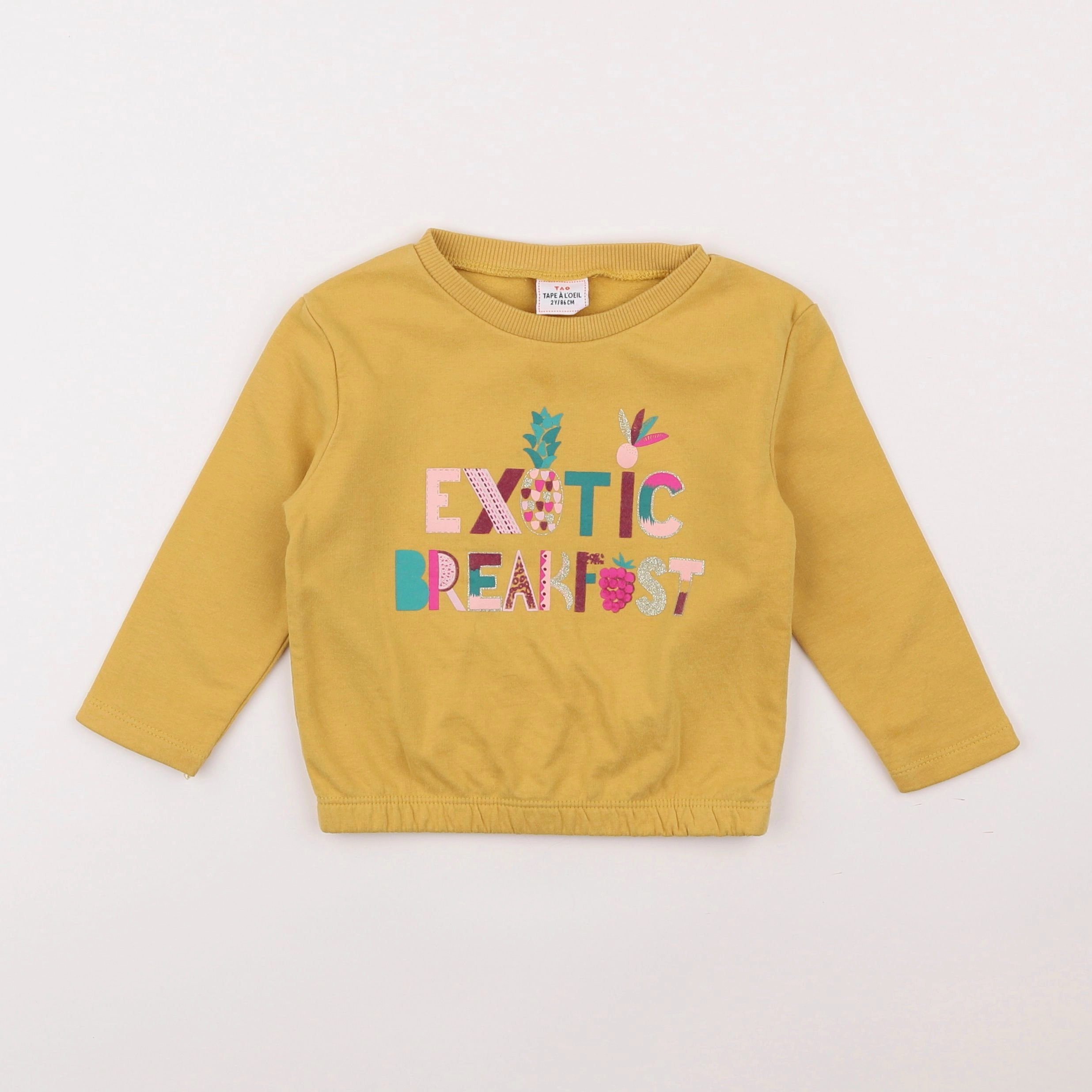 Tape à l'oeil - sweat jaune - 2 ans