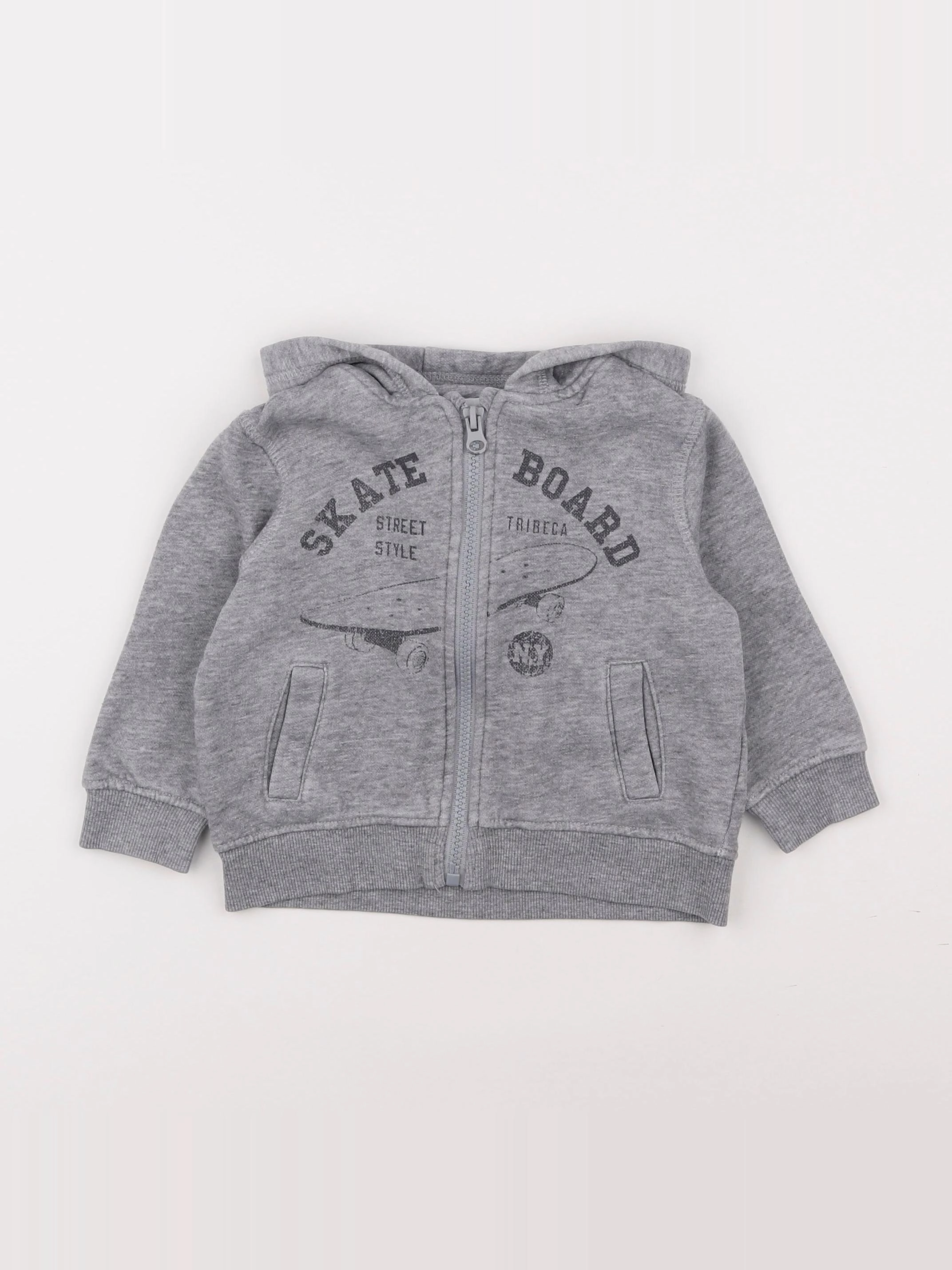 Vertbaudet - sweat gris - 2 ans