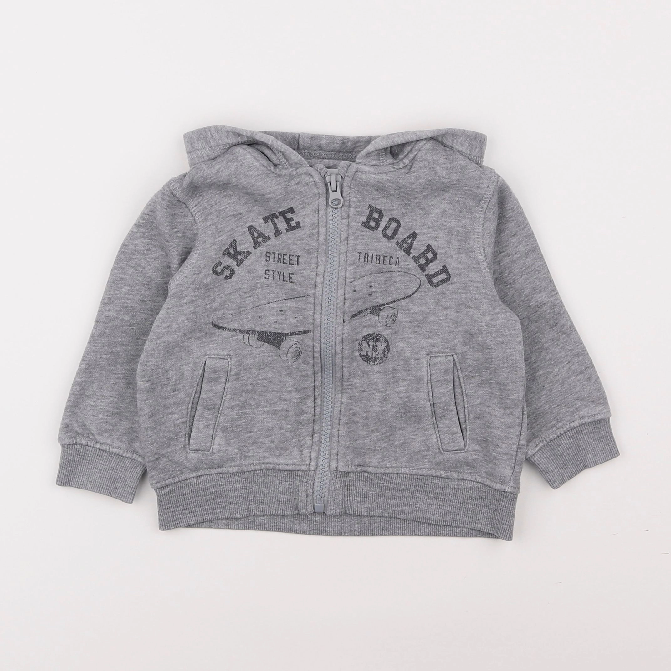 Vertbaudet - sweat gris - 2 ans