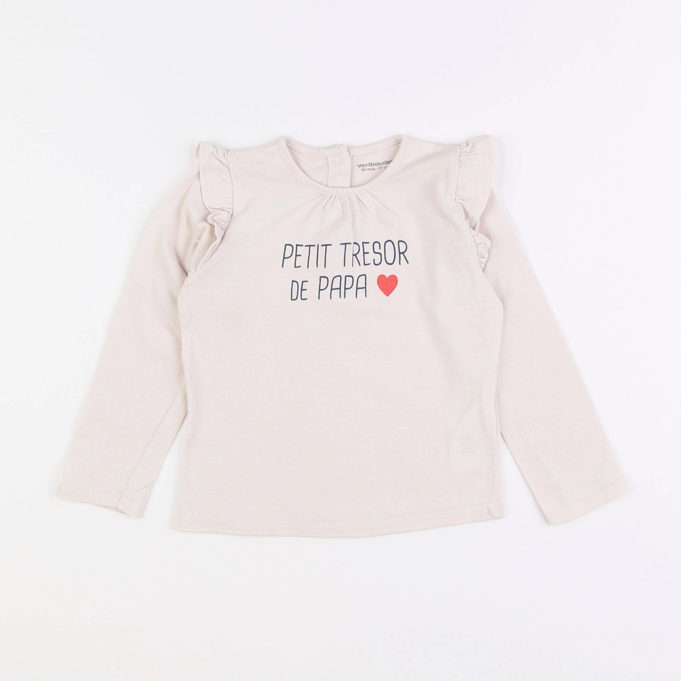 Vertbaudet - tee-shirt blanc - 3 ans