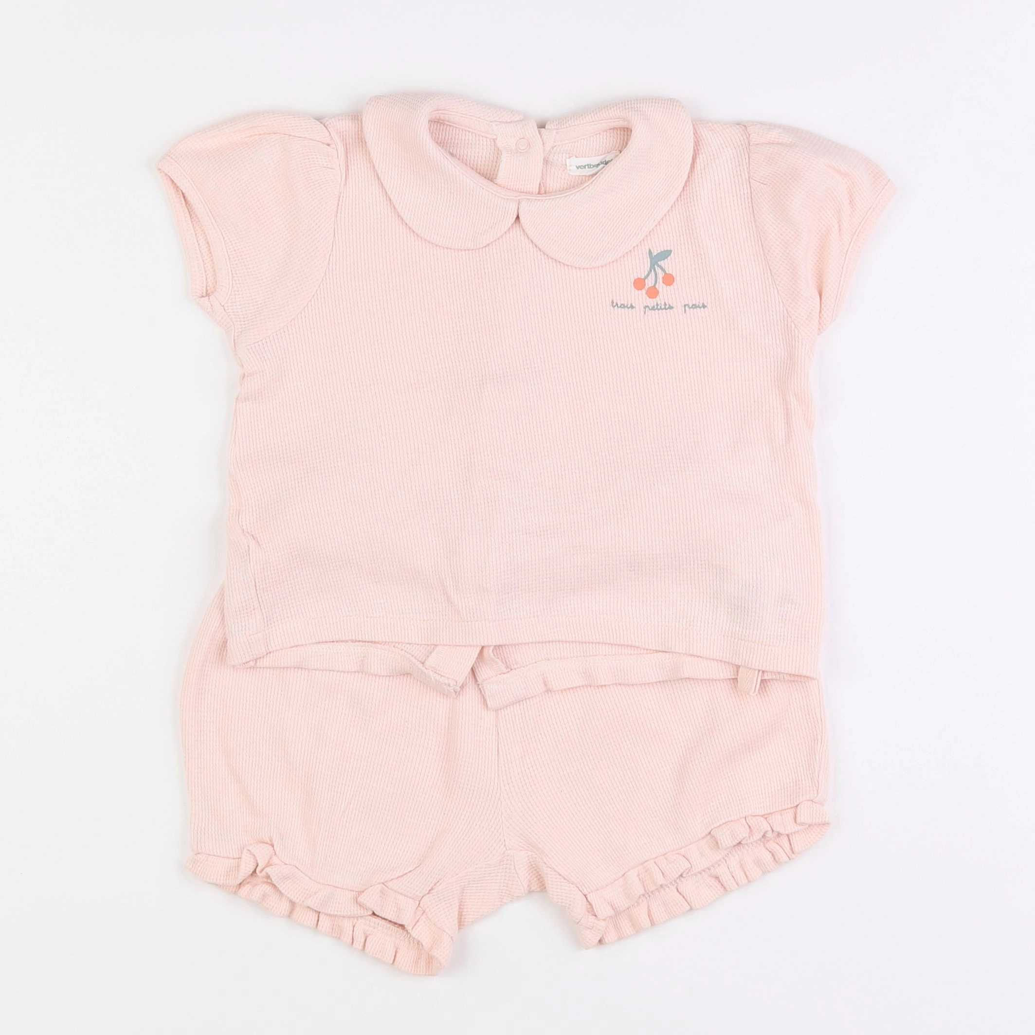 Vertbaudet - pyjama coton rose - 3 ans