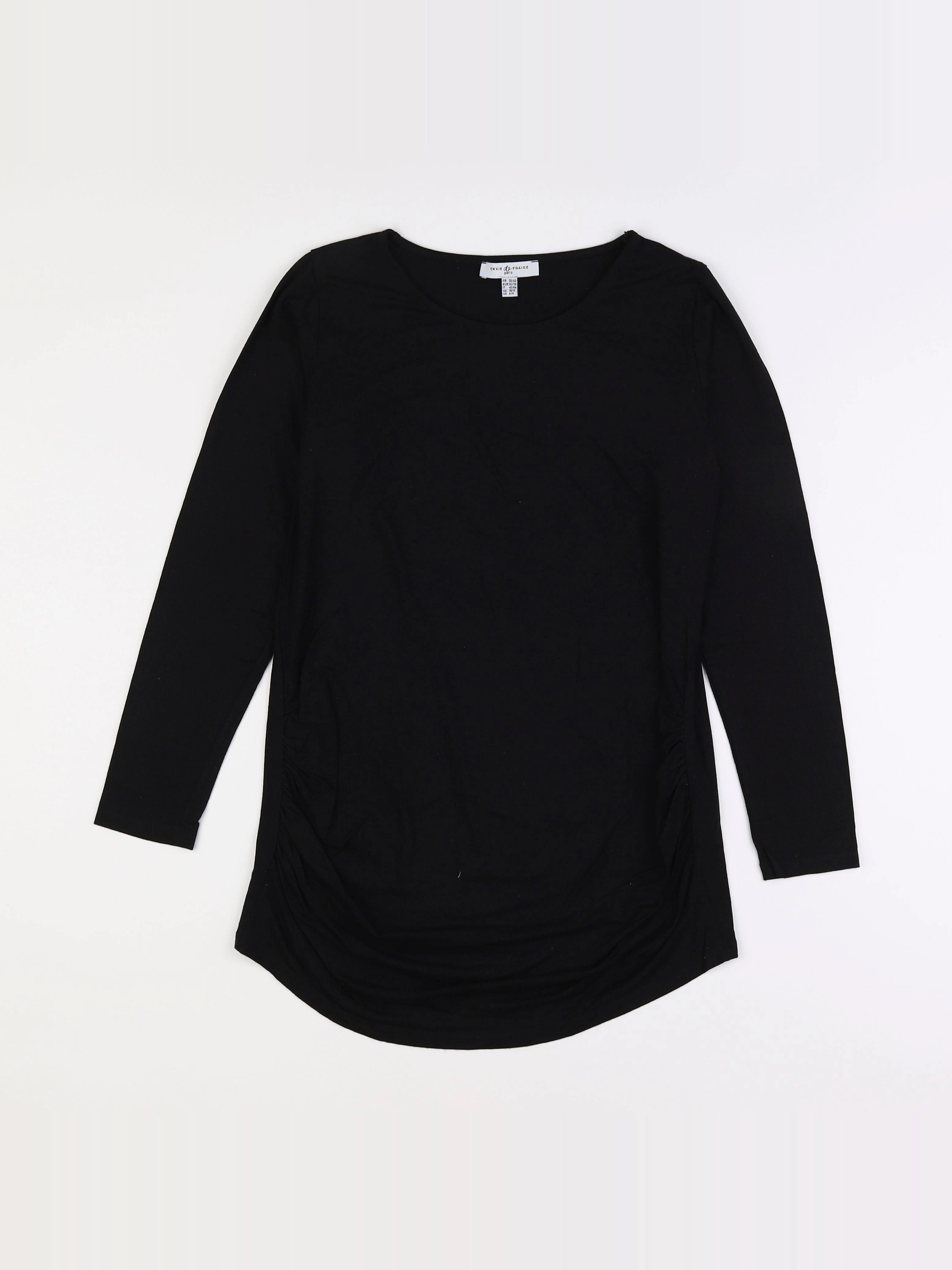 Envie de fraise - tee-shirt grossesse noir - 38 à 40