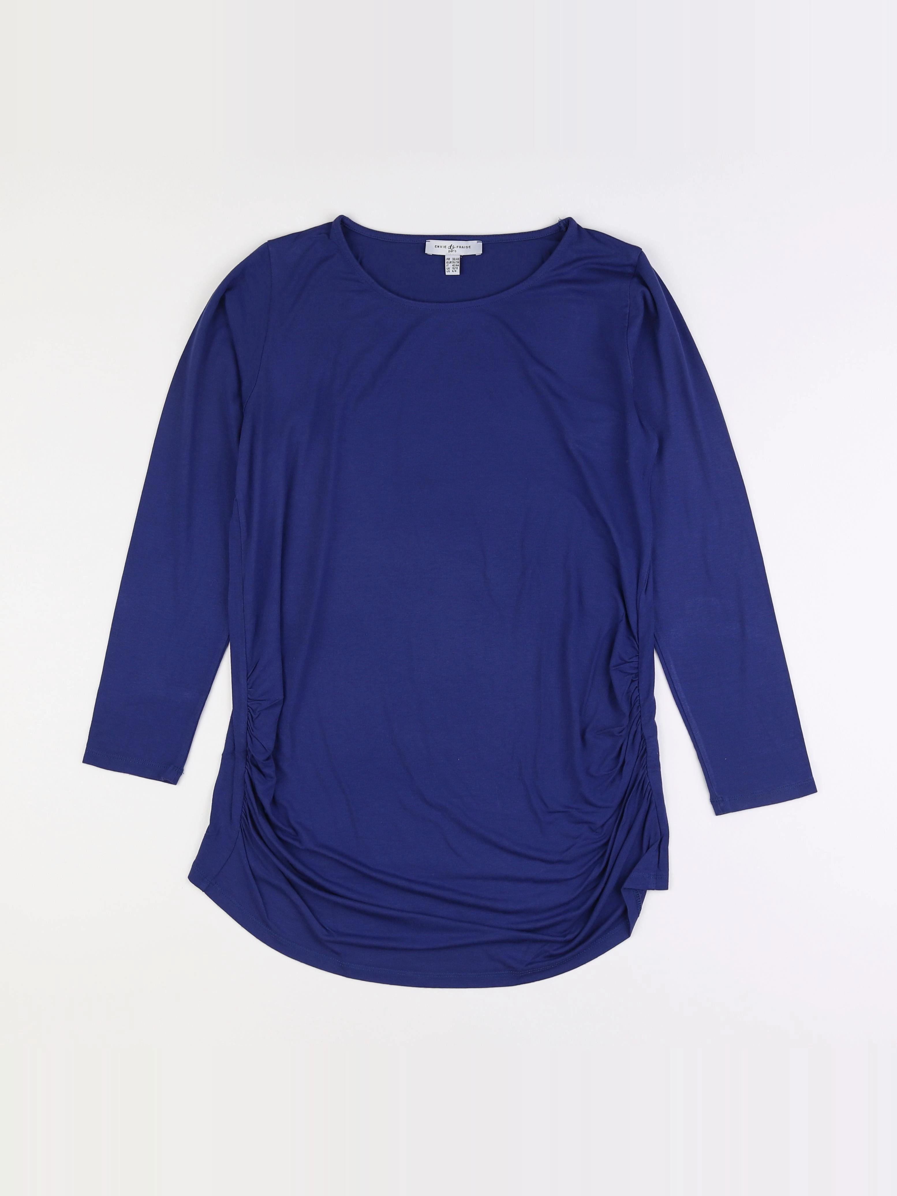 Envie de fraise - tee-shirt grossesse bleu - 38 à 40