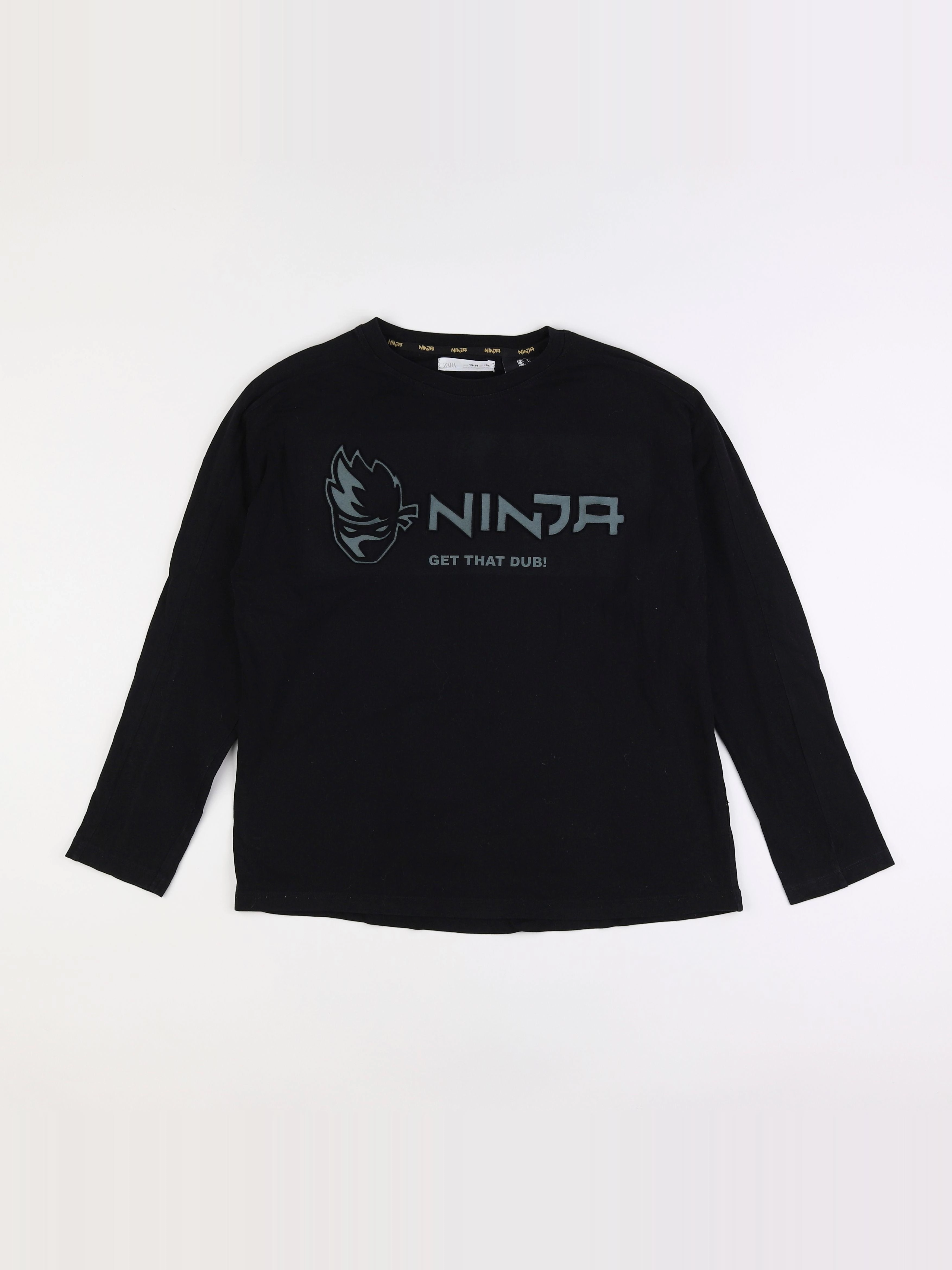 Zara - tee-shirt noir - 13/16 ans