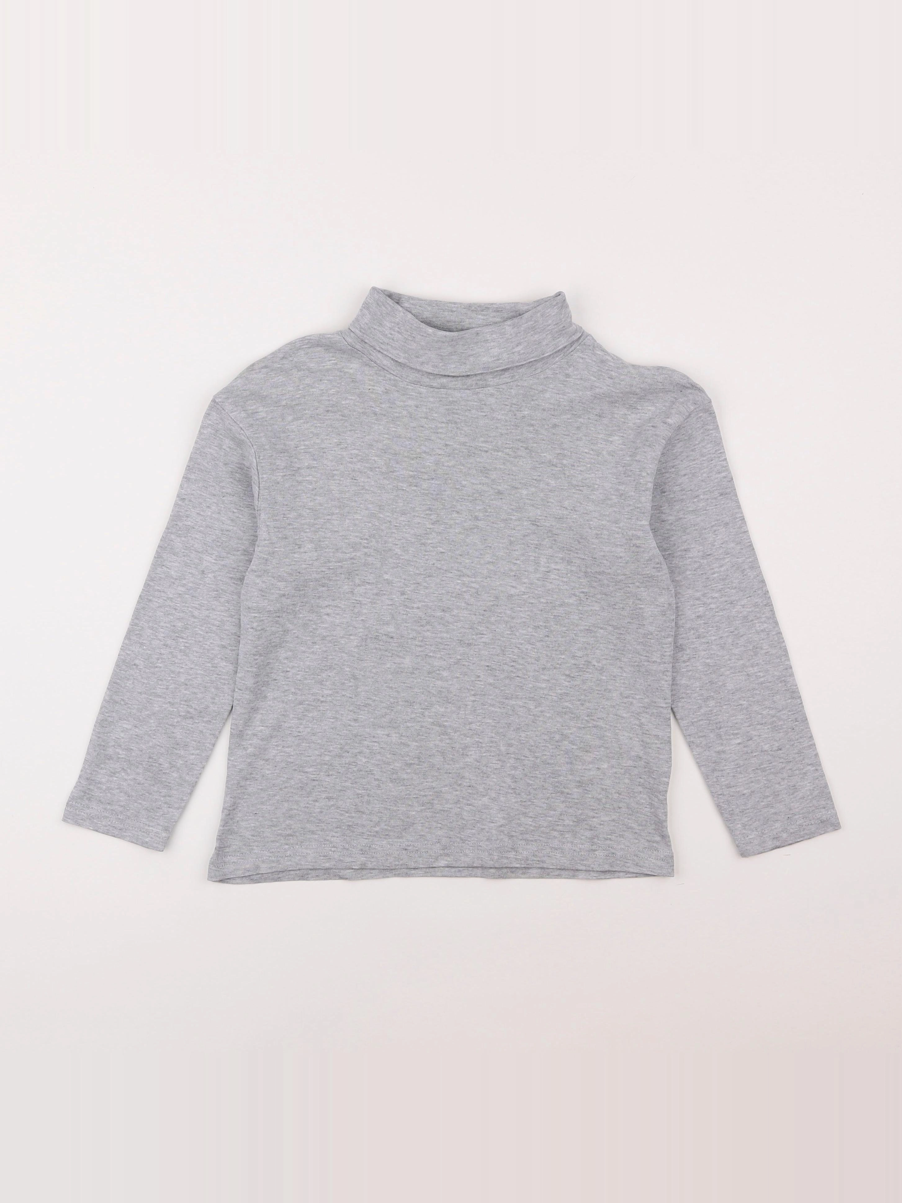 Vertbaudet - sous-pull gris - 8 ans