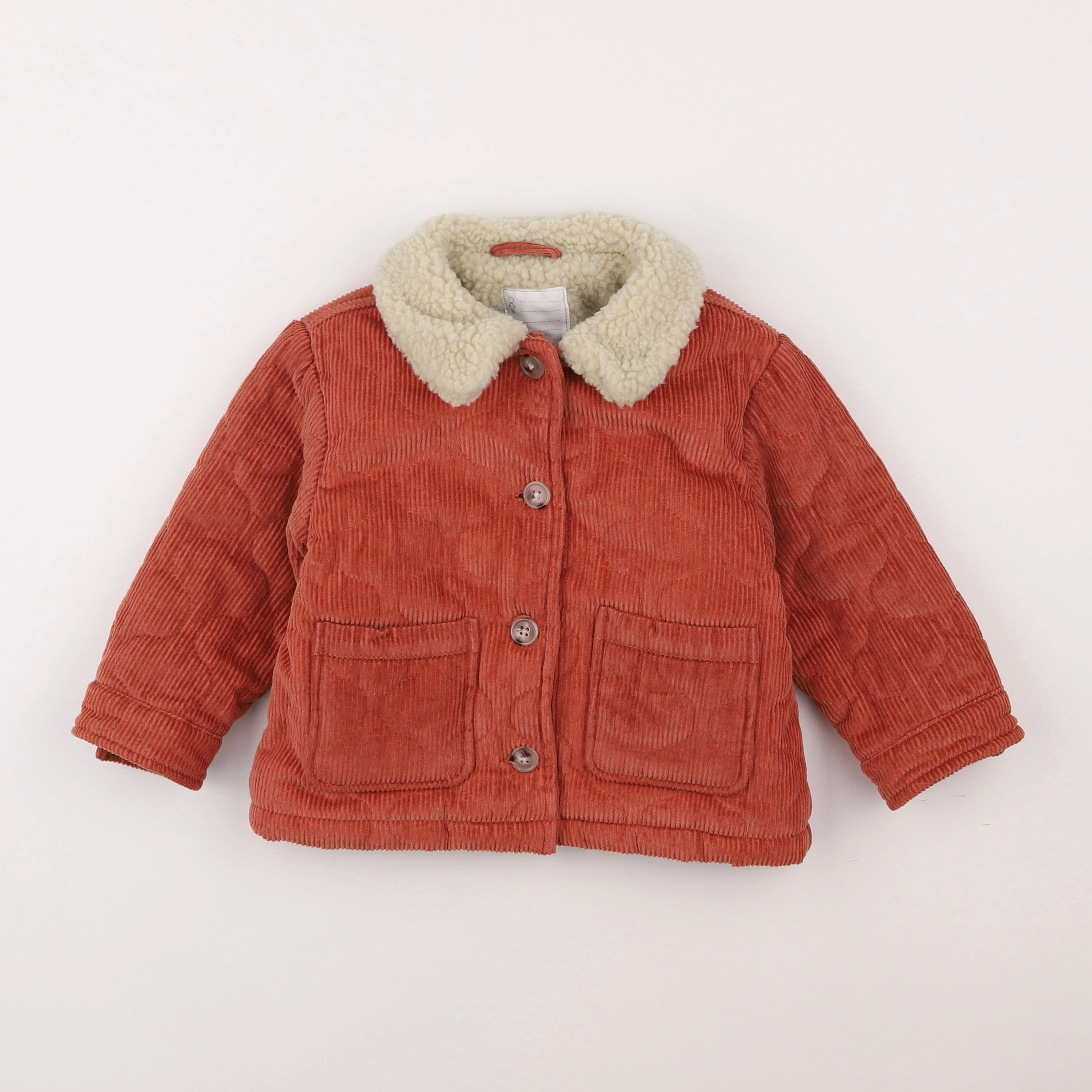 Vertbaudet - veste doublé rouge - 4 ans