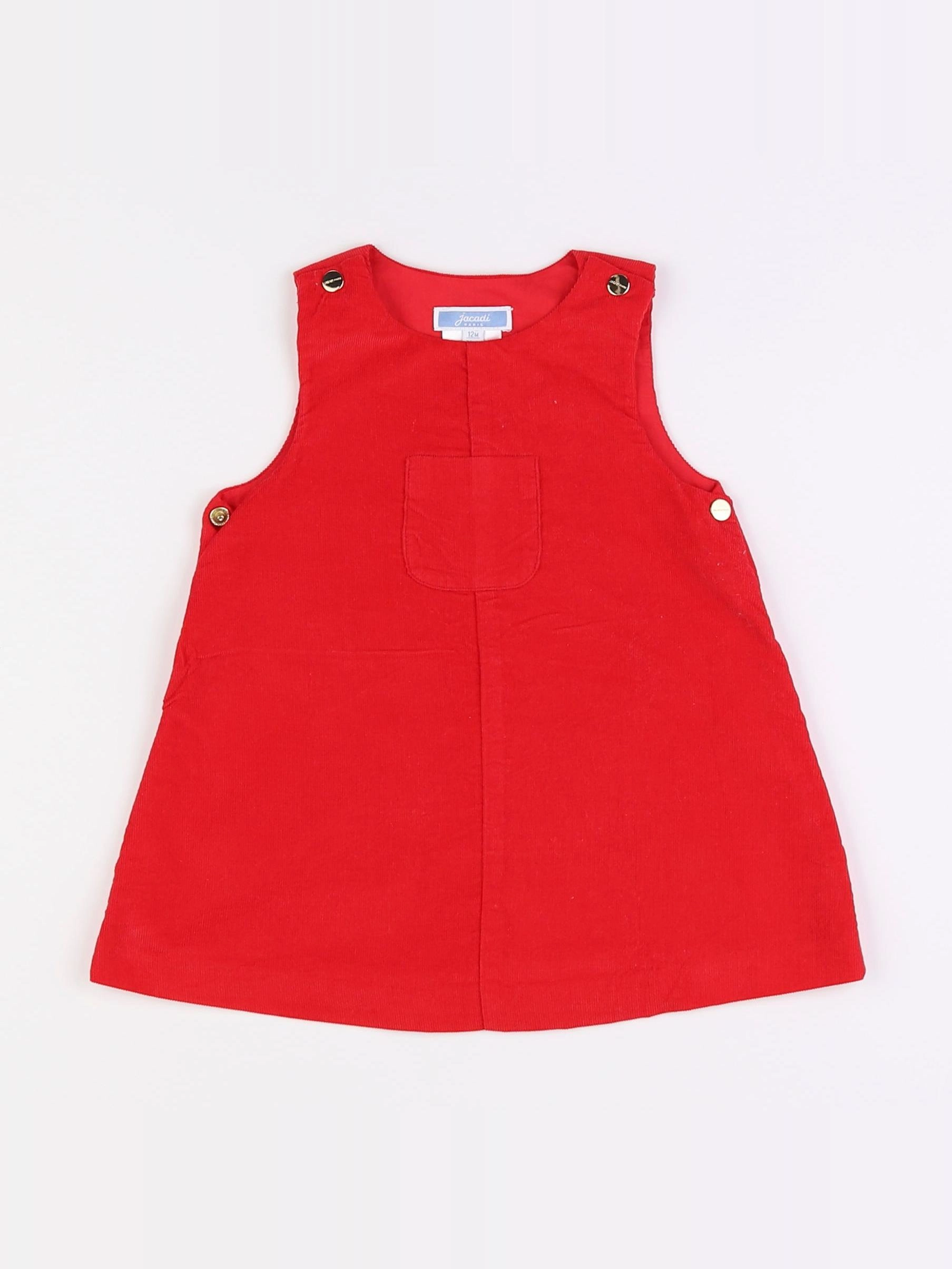 Jacadi - robe rouge - 12 mois