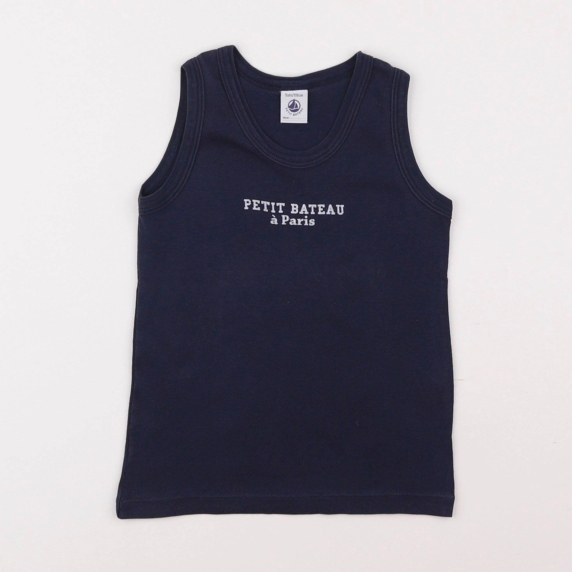 Petit Bateau - maillot de corps bleu - 5 ans