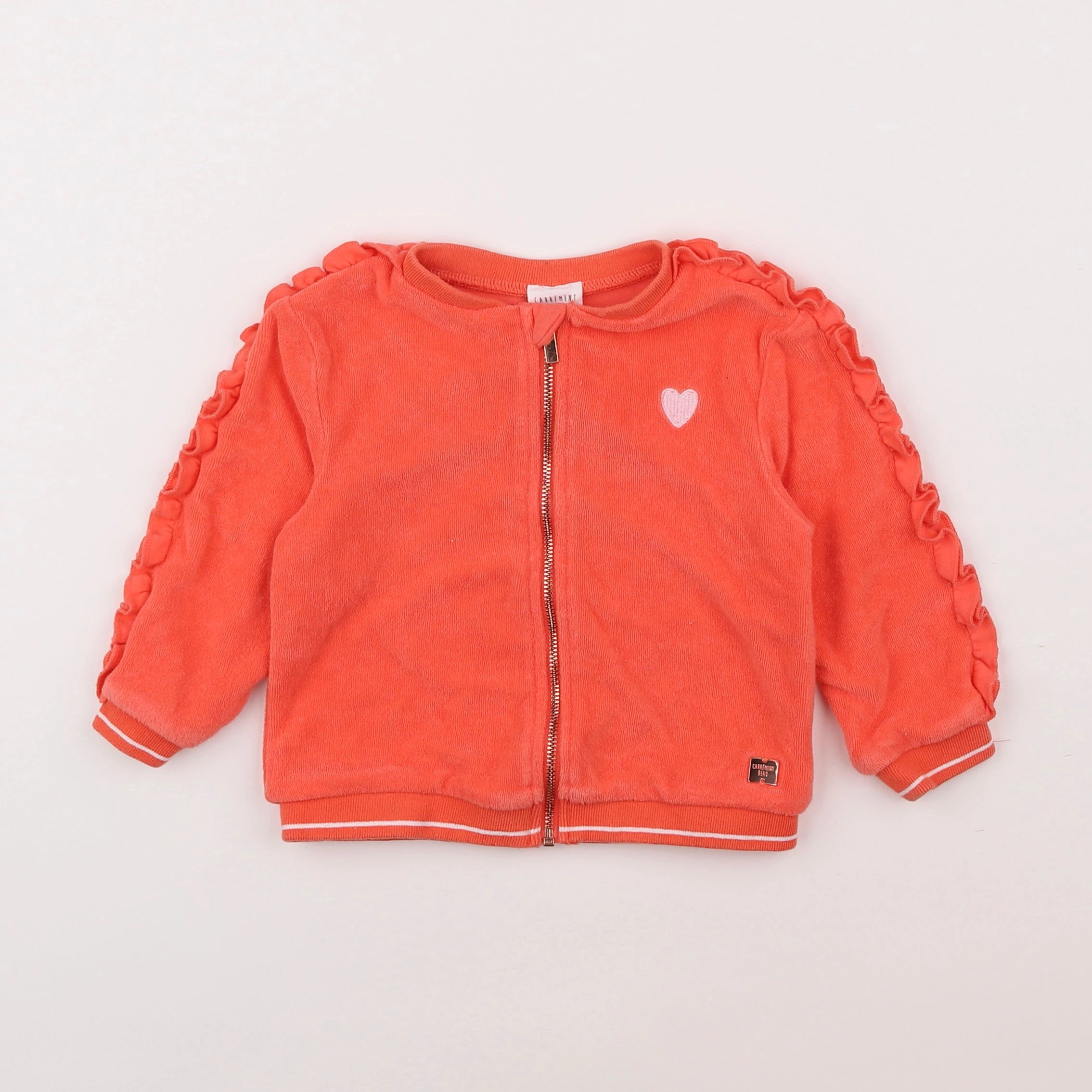 Carrément Beau - sweat orange - 18 mois