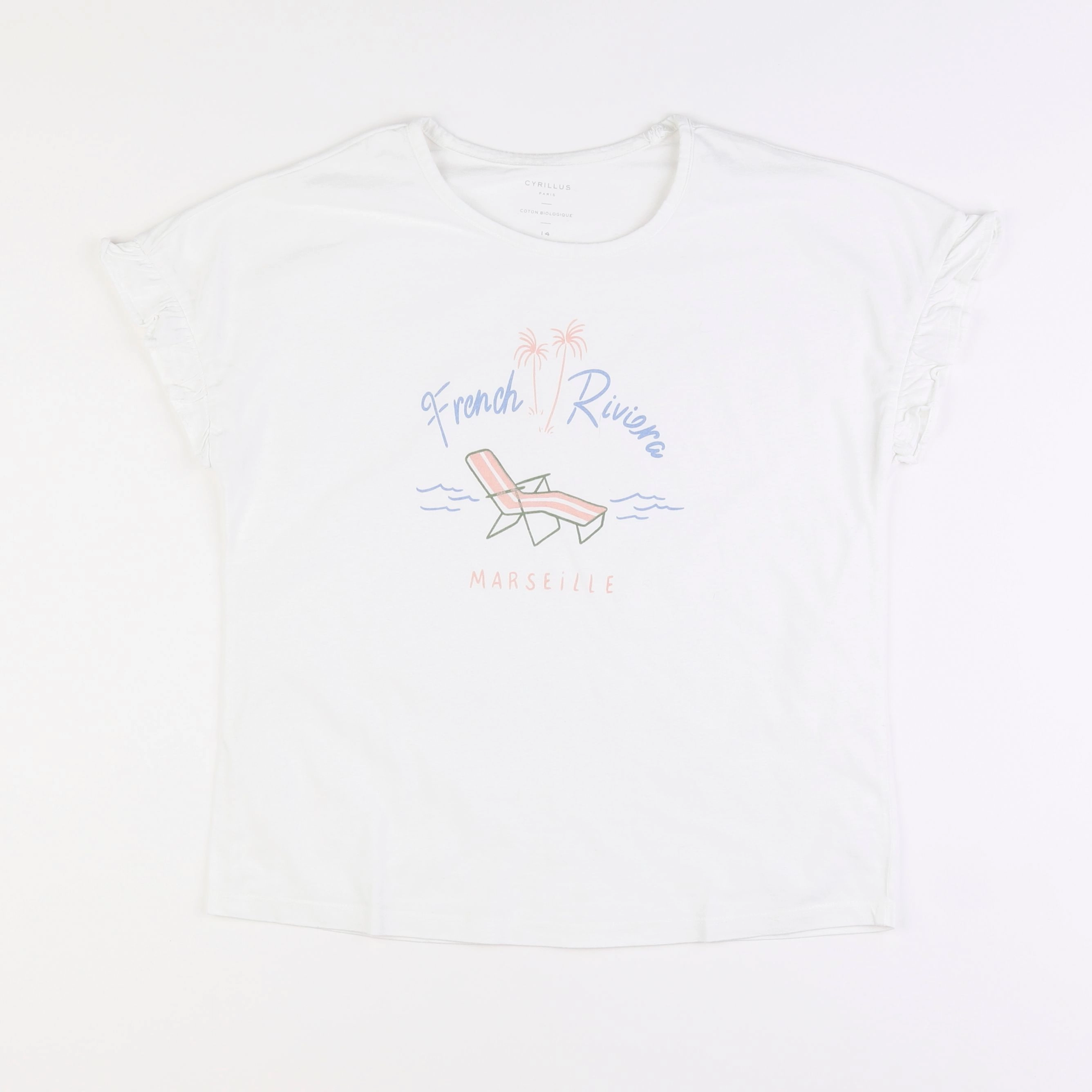 Cyrillus - tee-shirt blanc - 14 ans