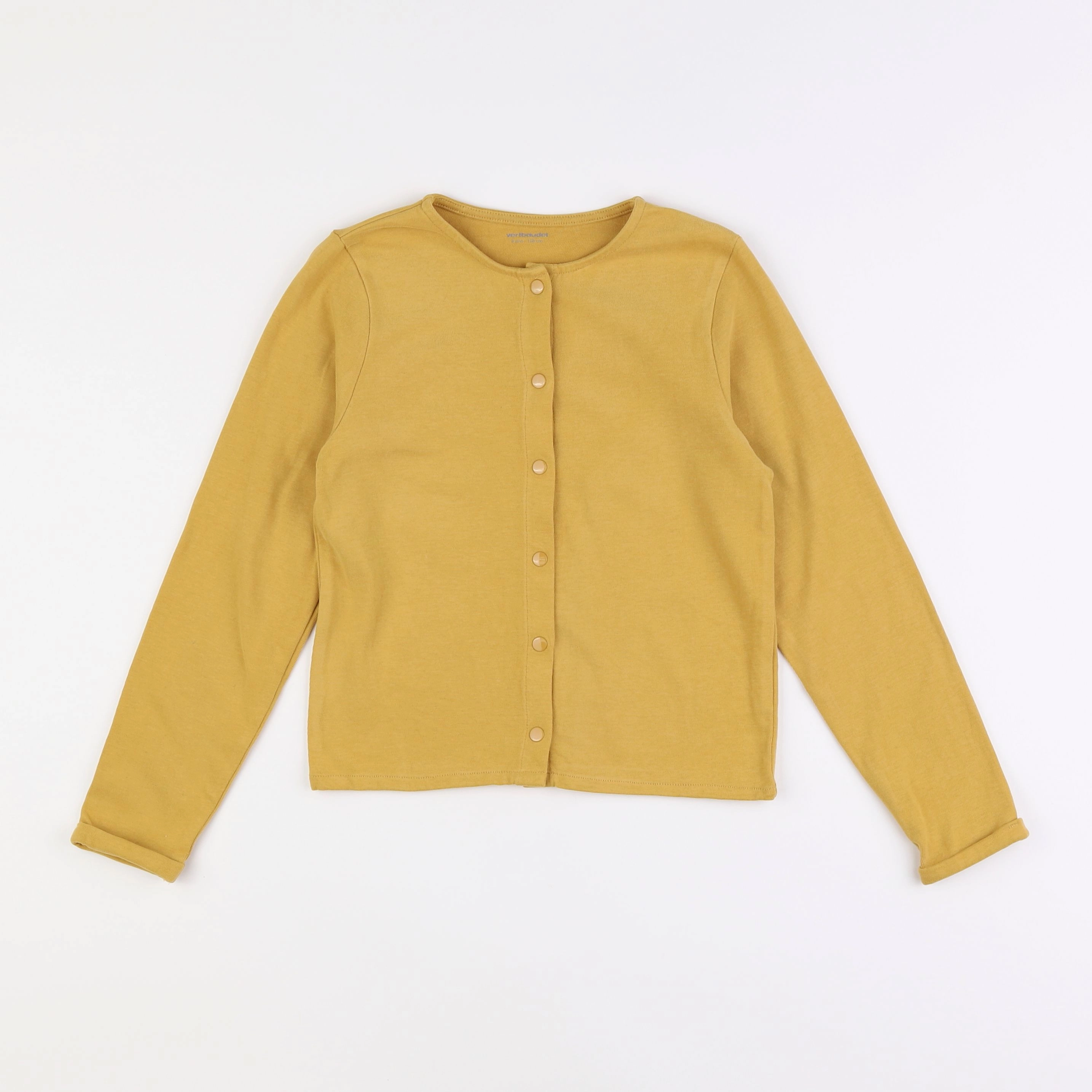 Vertbaudet - sweat jaune - 8 ans