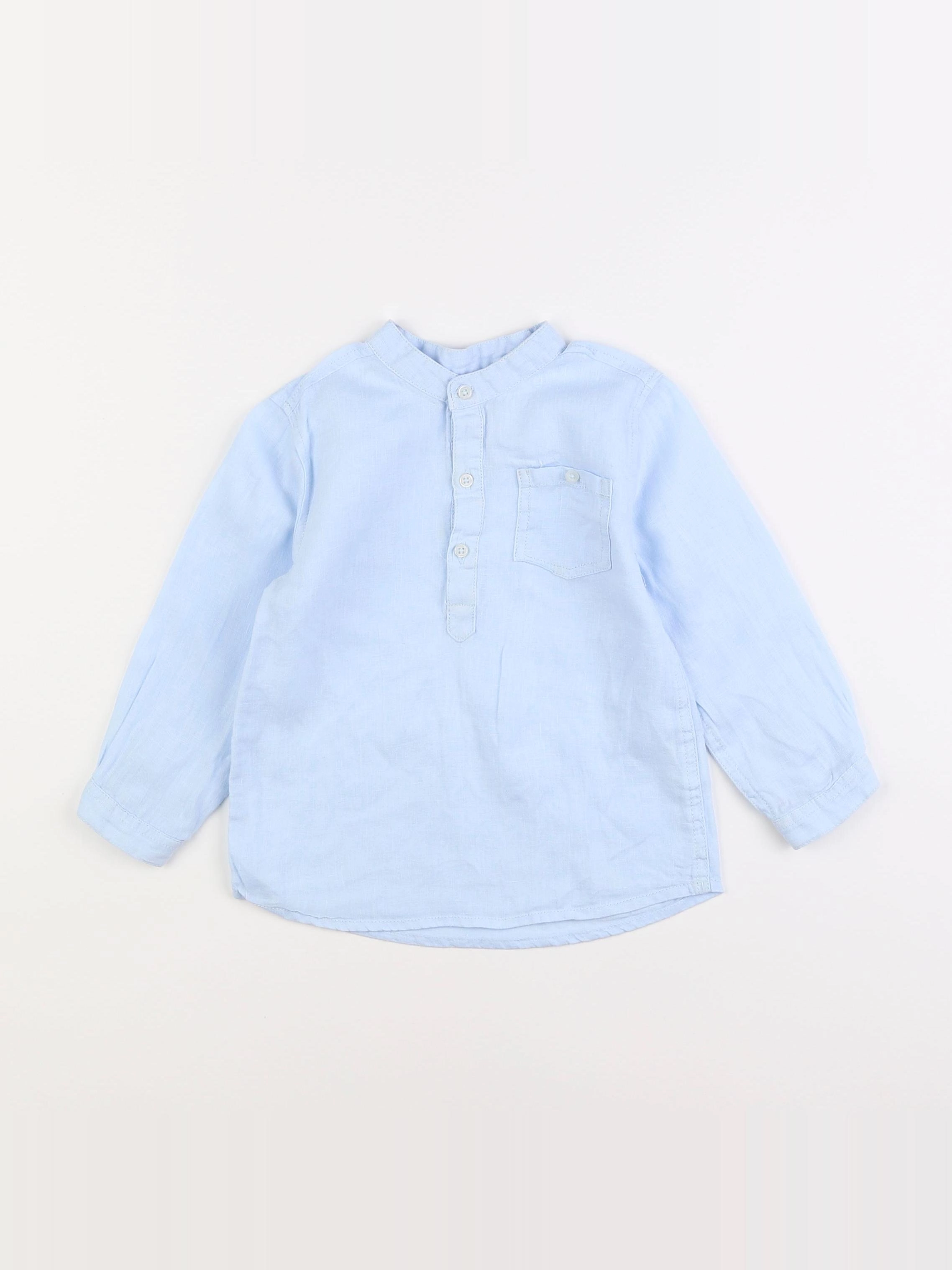 Boutchou - chemise bleu - 2 ans