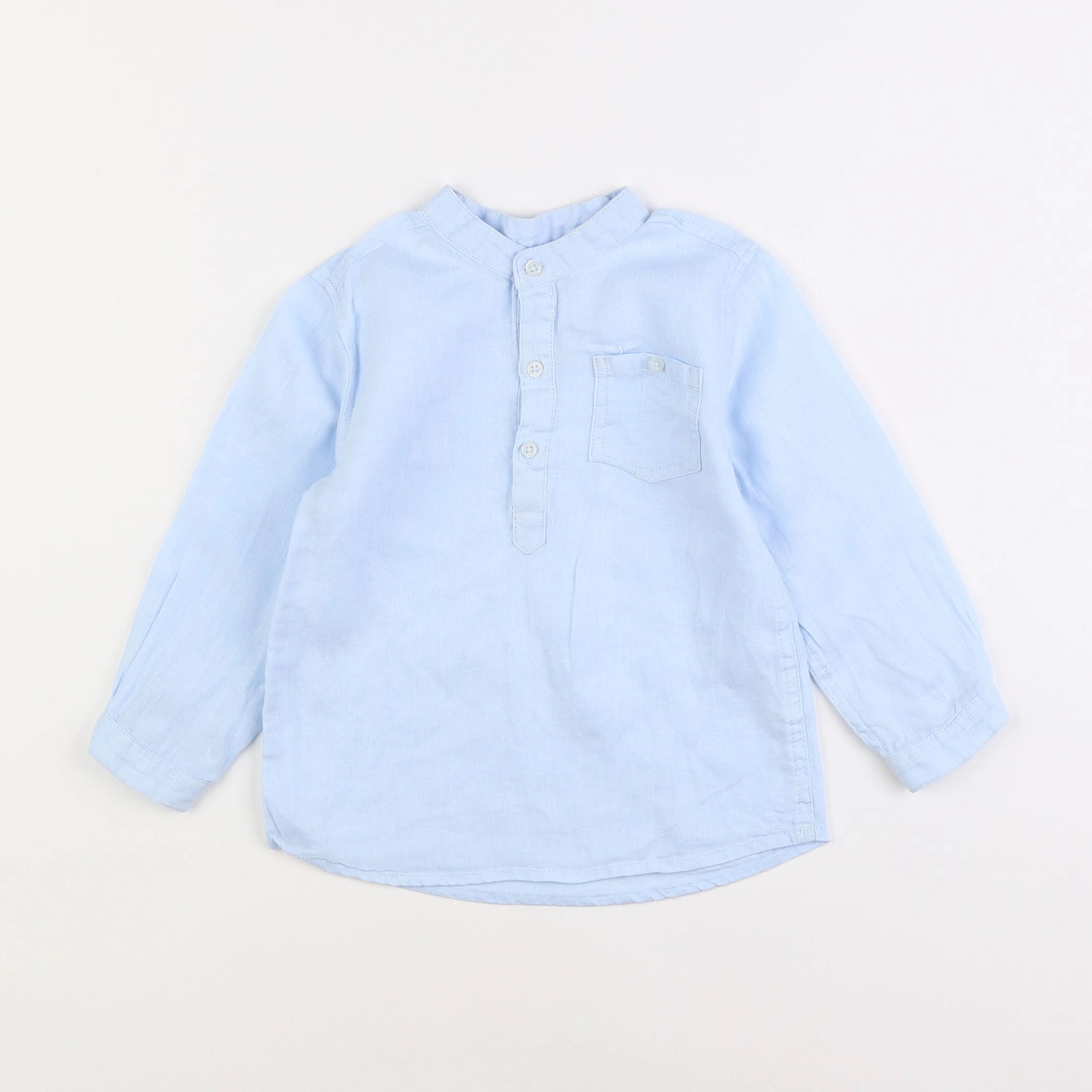 Boutchou - chemise bleu - 2 ans