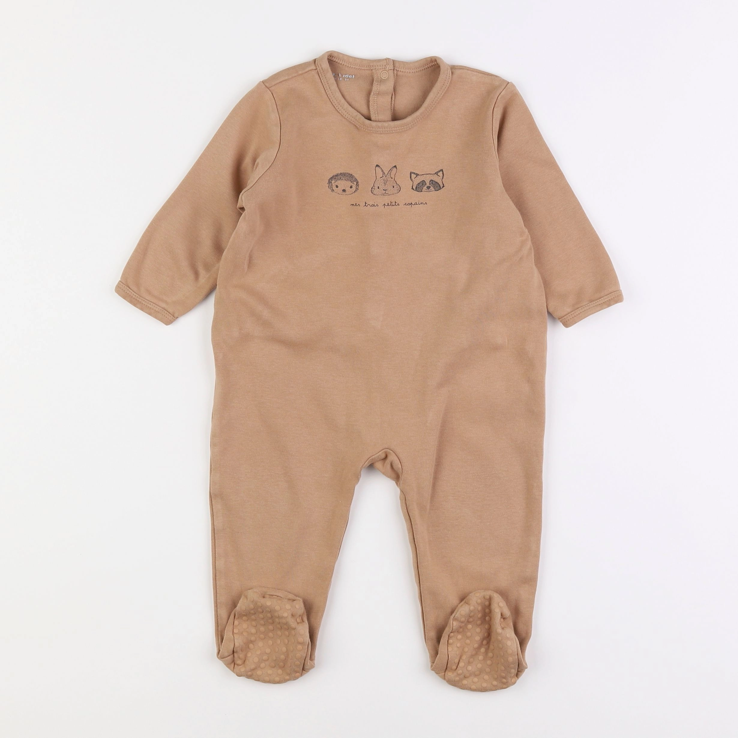 Vertbaudet - pyjama coton marron - 18 mois