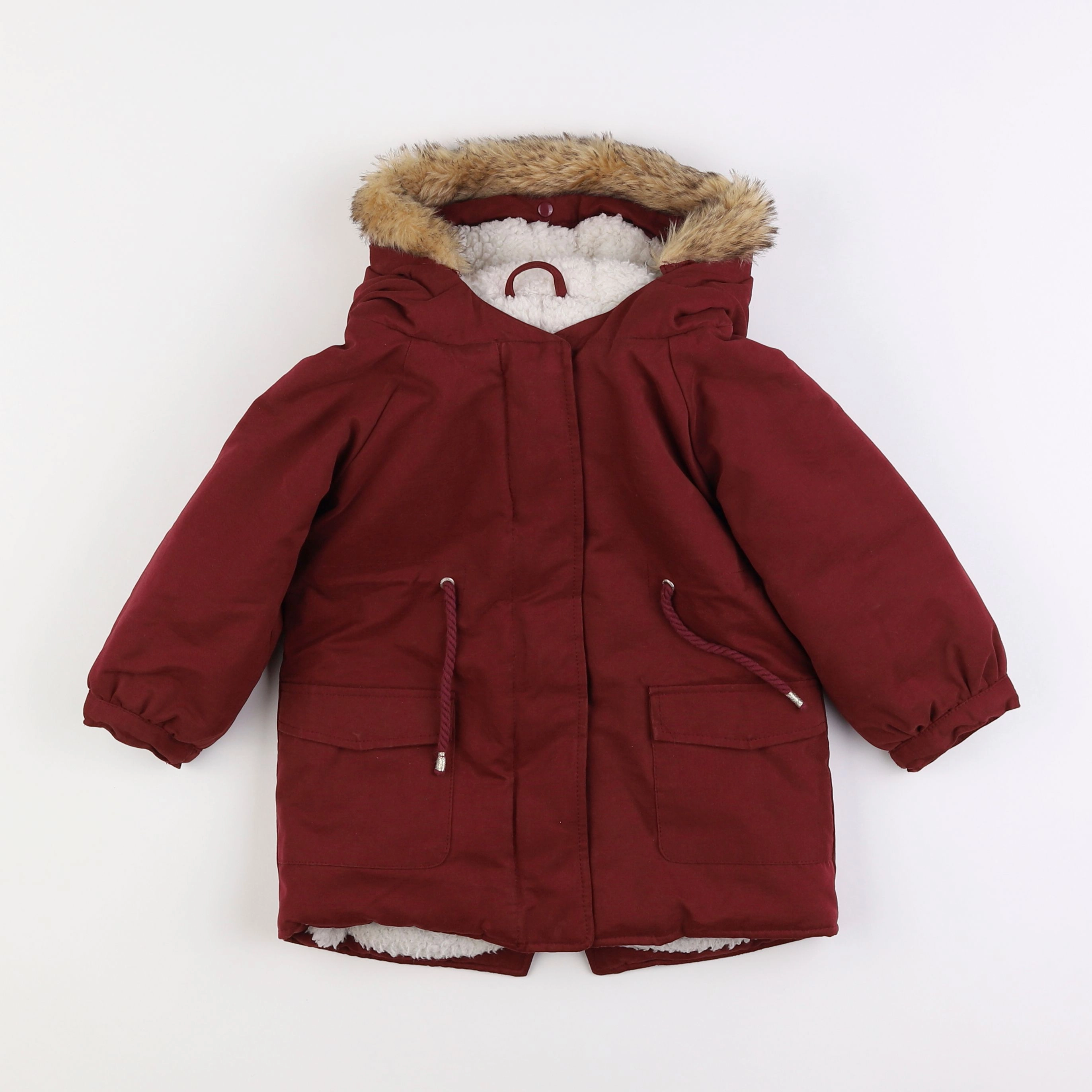 Vertbaudet - parka rouge - 3 ans