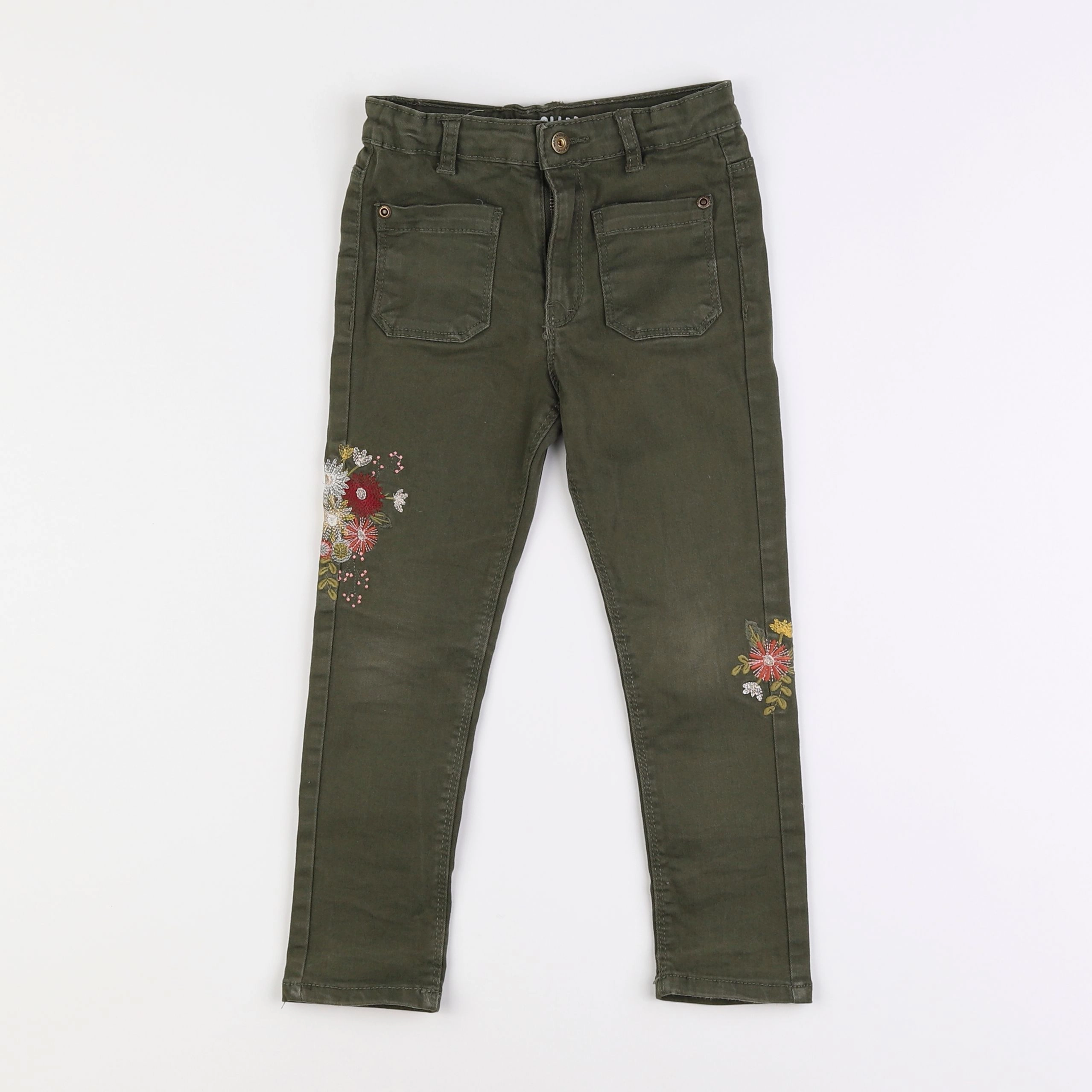 Vertbaudet - pantalon vert - 4 ans