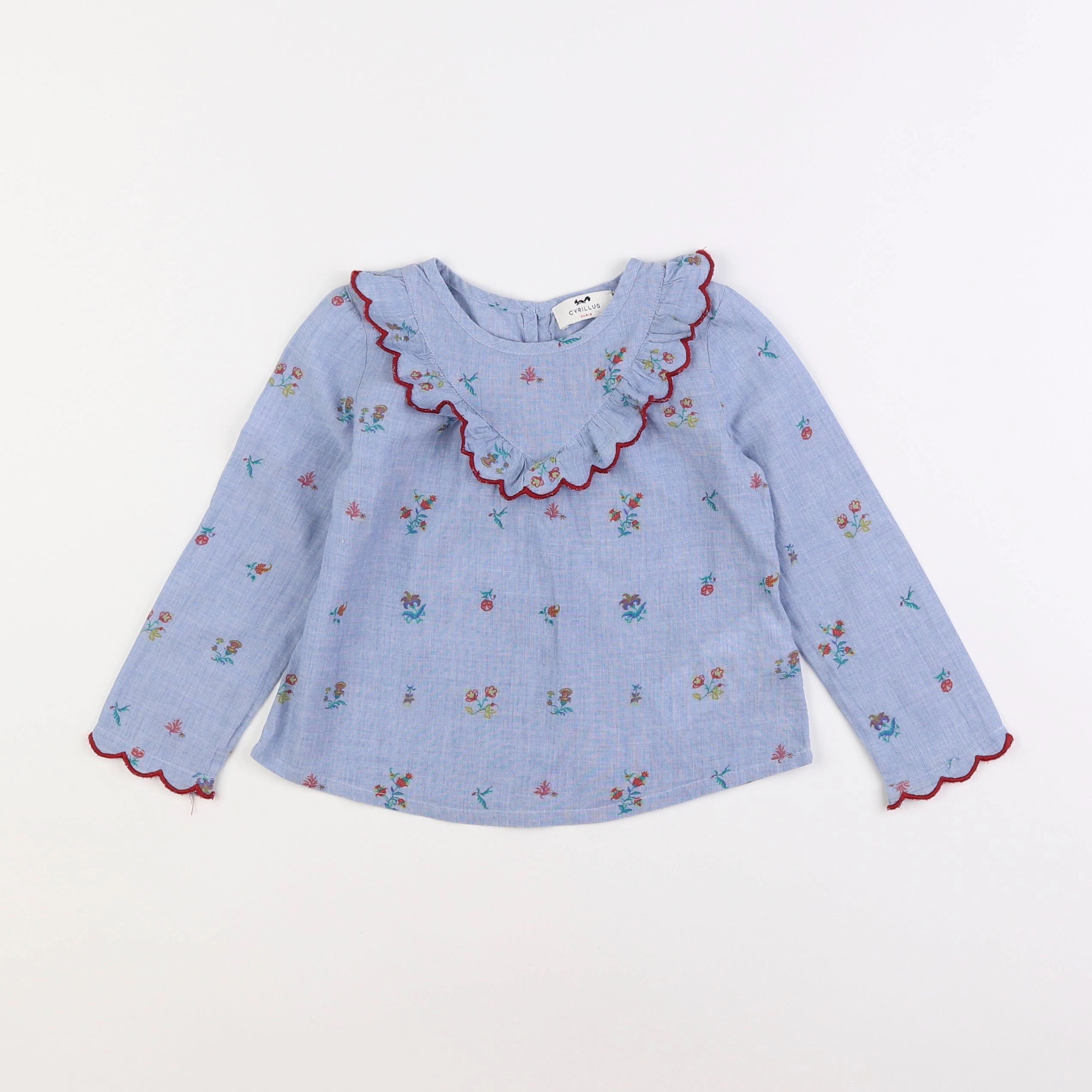 Cyrillus - blouse bleu - 3 ans