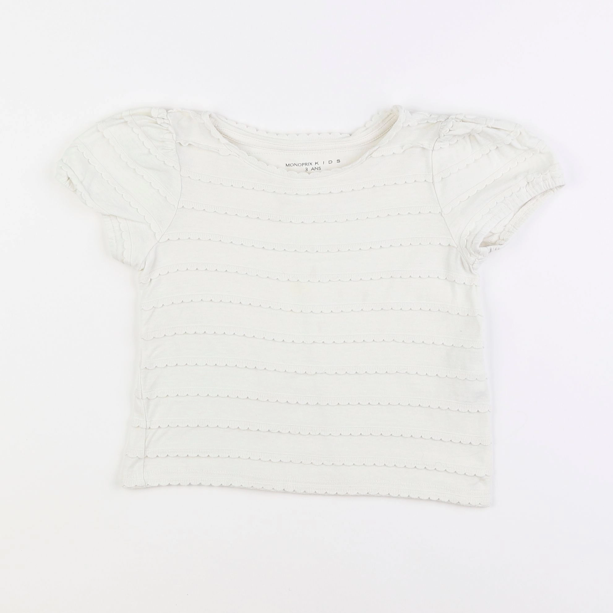 Monoprix - tee-shirt blanc - 3 ans