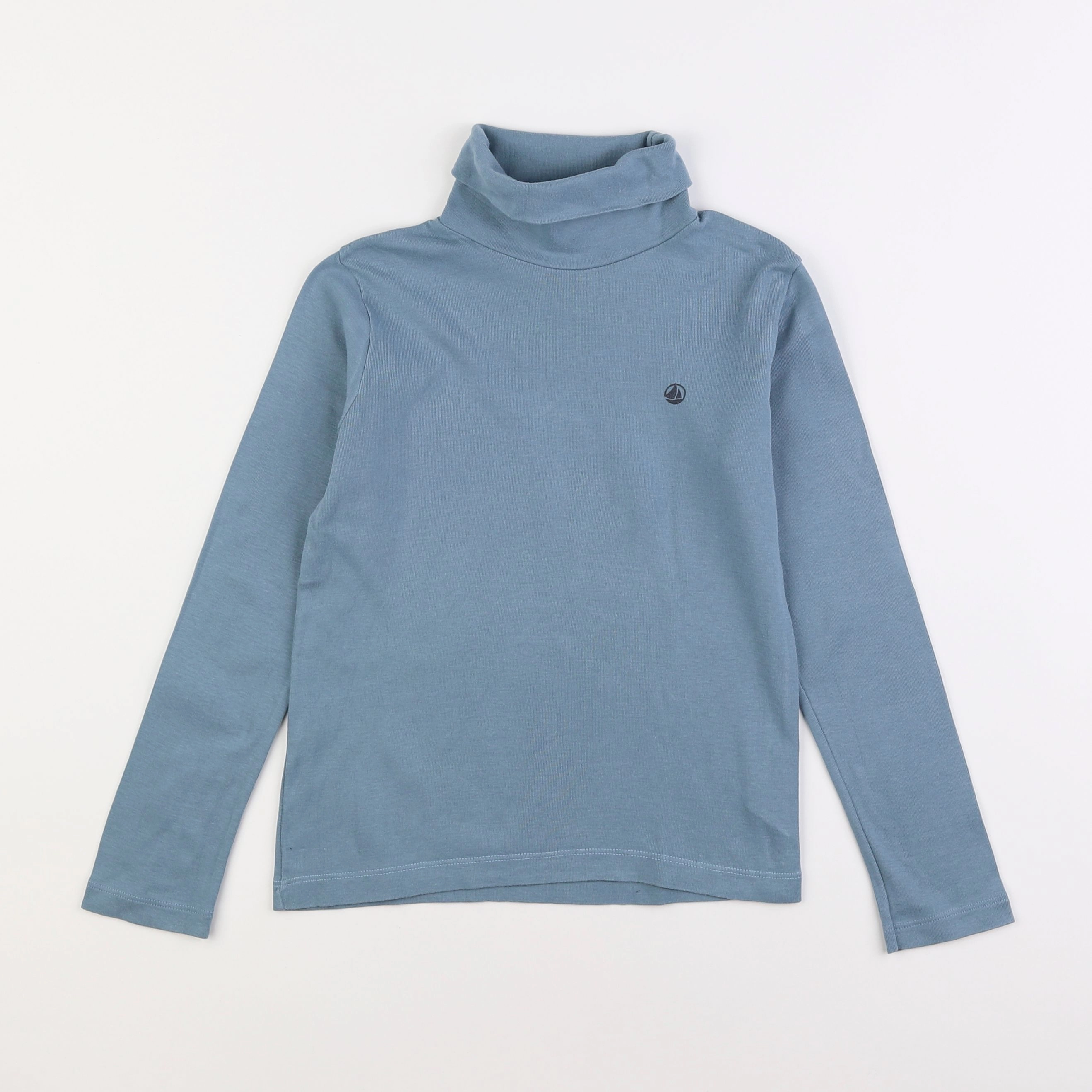 Petit Bateau - sous-pull bleu - 8 ans